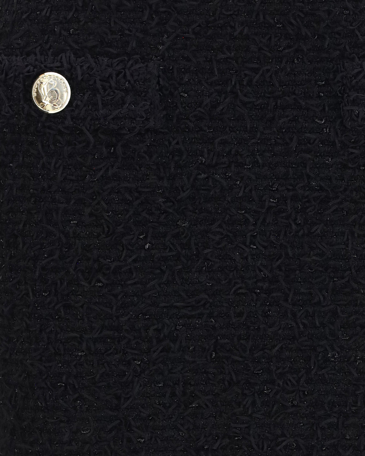 Balmain Tweed Mini Skirt With Logo Buttons