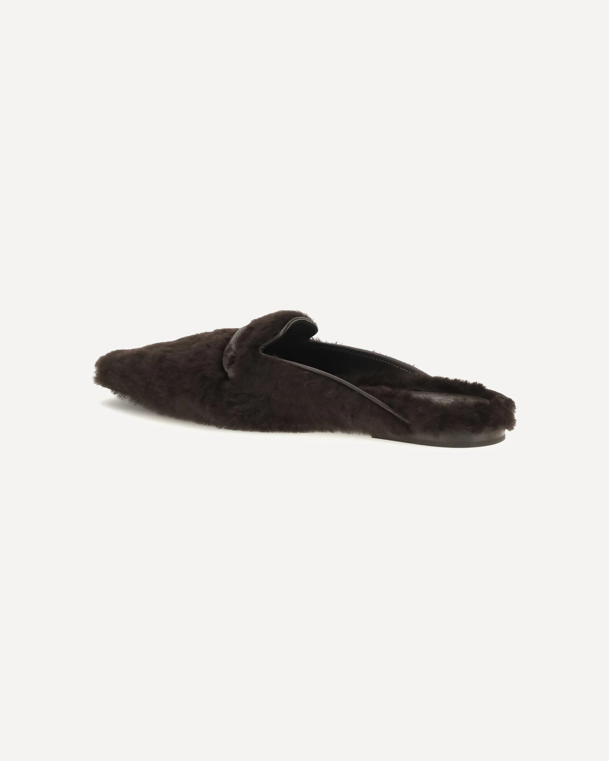 Brunello Cucinelli Shearling Ballerinas With Precious Bar
