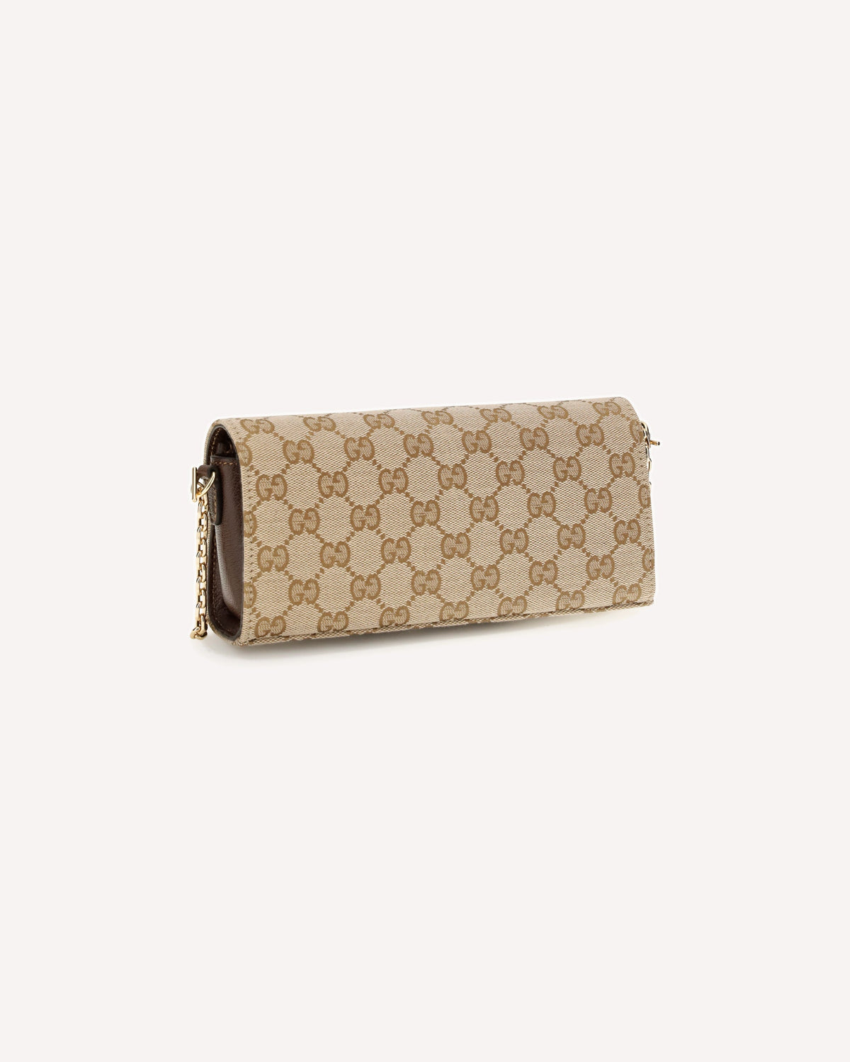 Gucci GG Fabric Chain Wallet With Horsebit