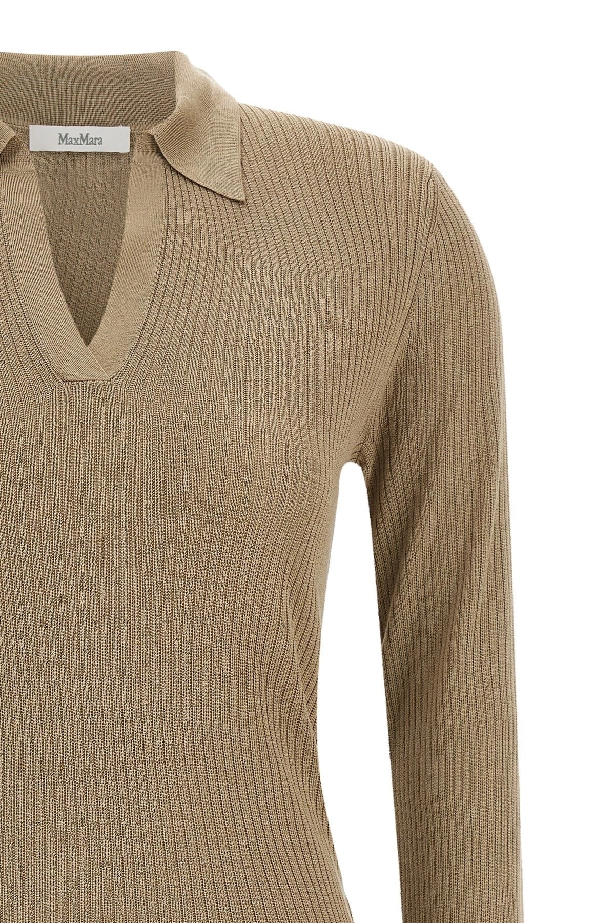 Max Mara Gergo Ribbed Polo Sweater