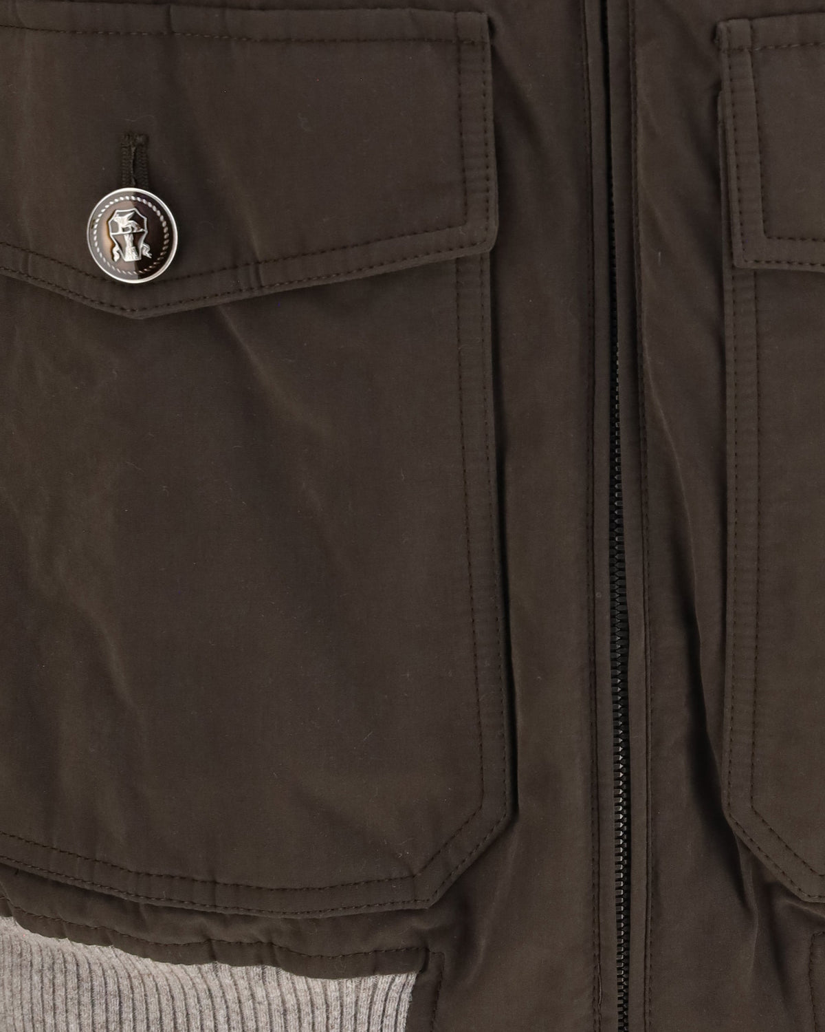 Brunello Cucinelli Waxed Techno Cotton Bomber