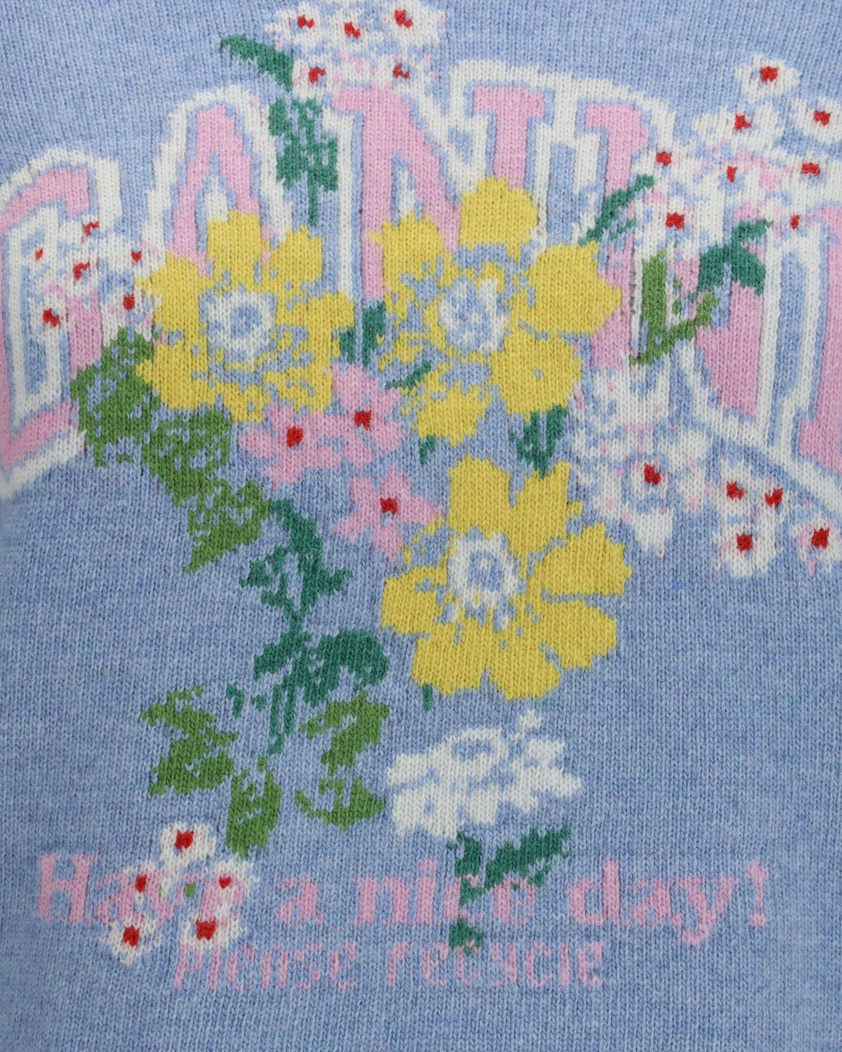 Ganni Flowers Wool Sweater