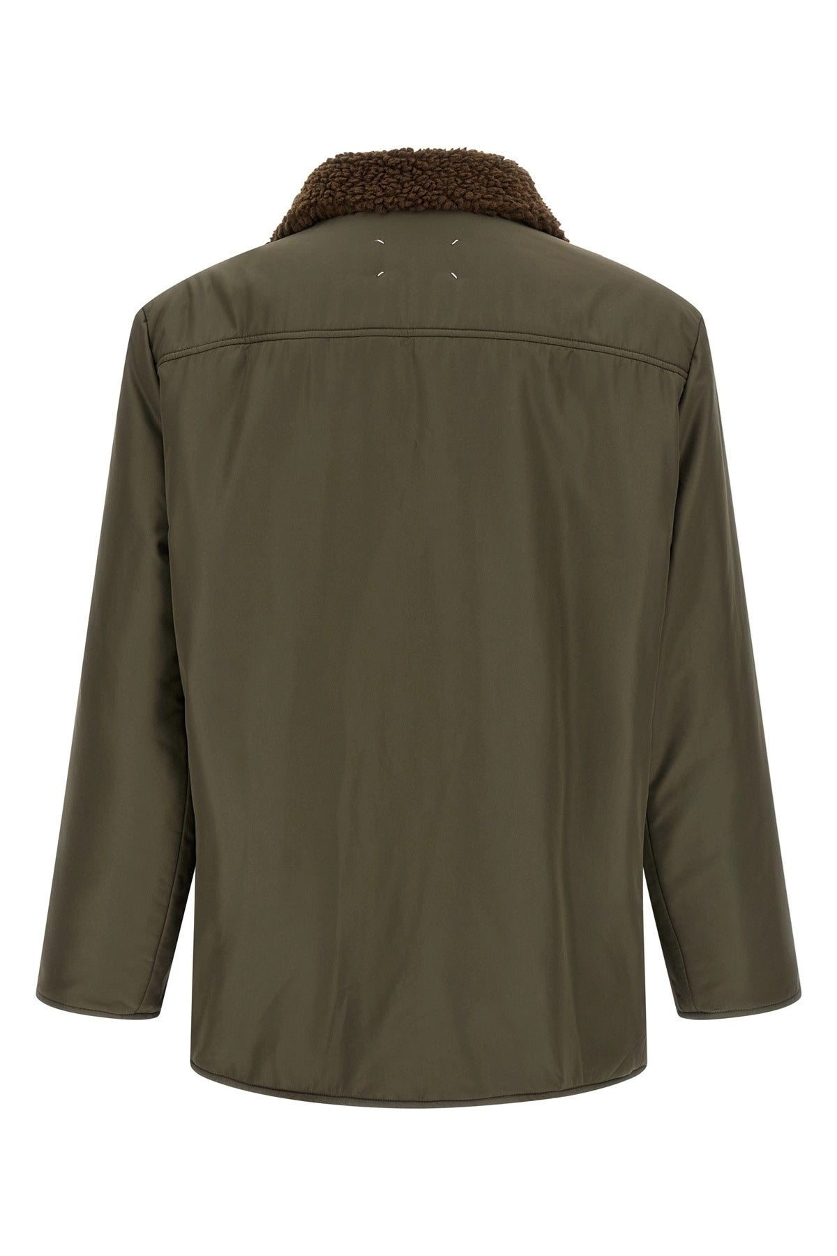 Maison Margiela Olive Green Shearling Collar Parka