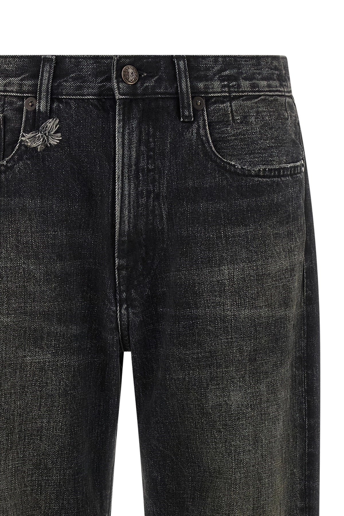 R13 Bf Stonewashed Straight-Leg Jeans