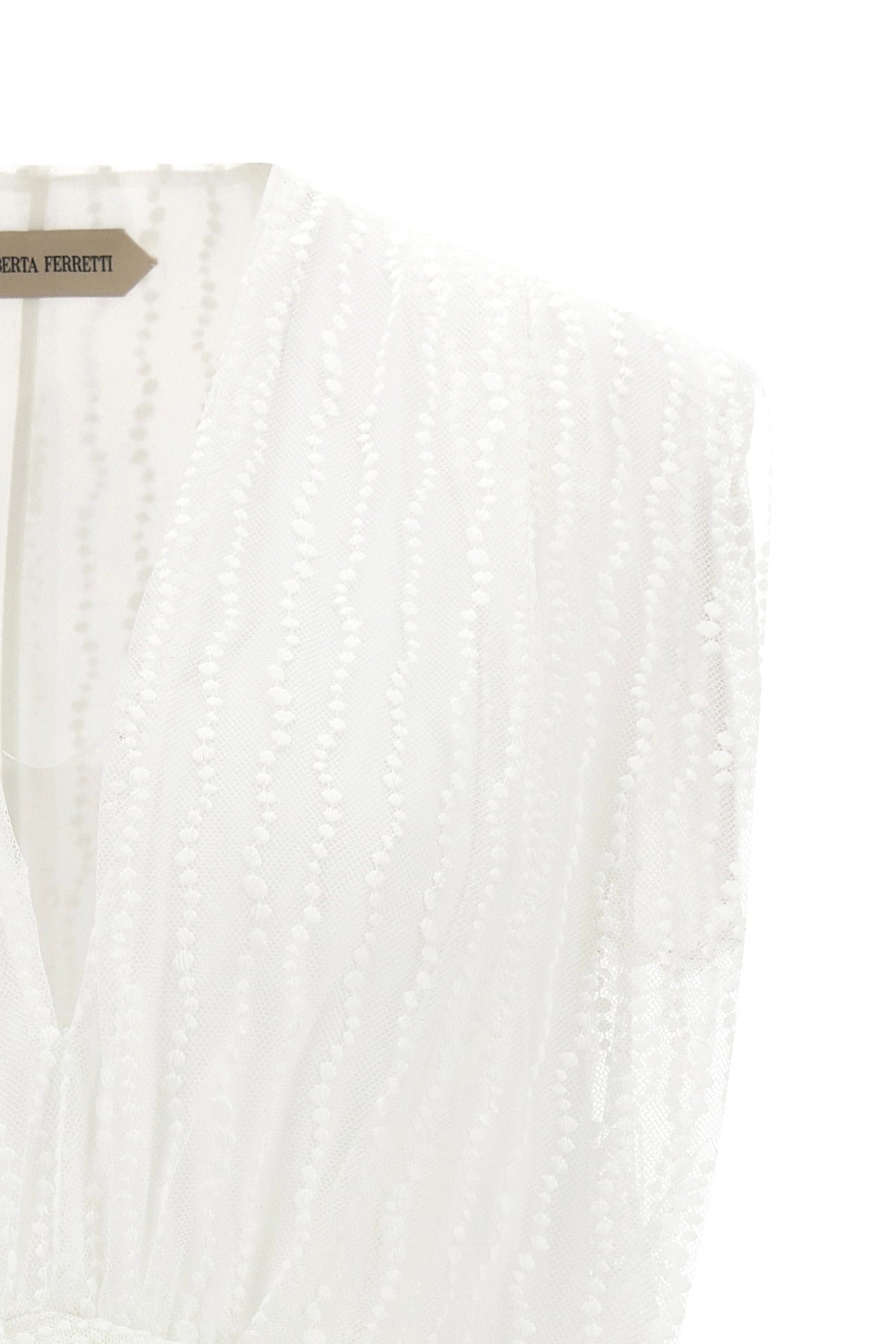 Alberta Ferretti Asymmetrical Tulle Top