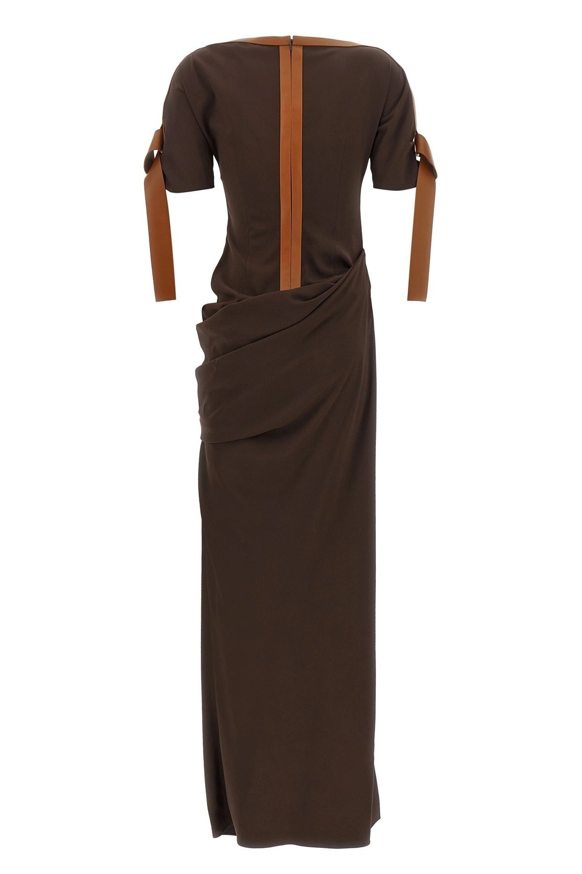 Ferragamo Dress With Leather Straps