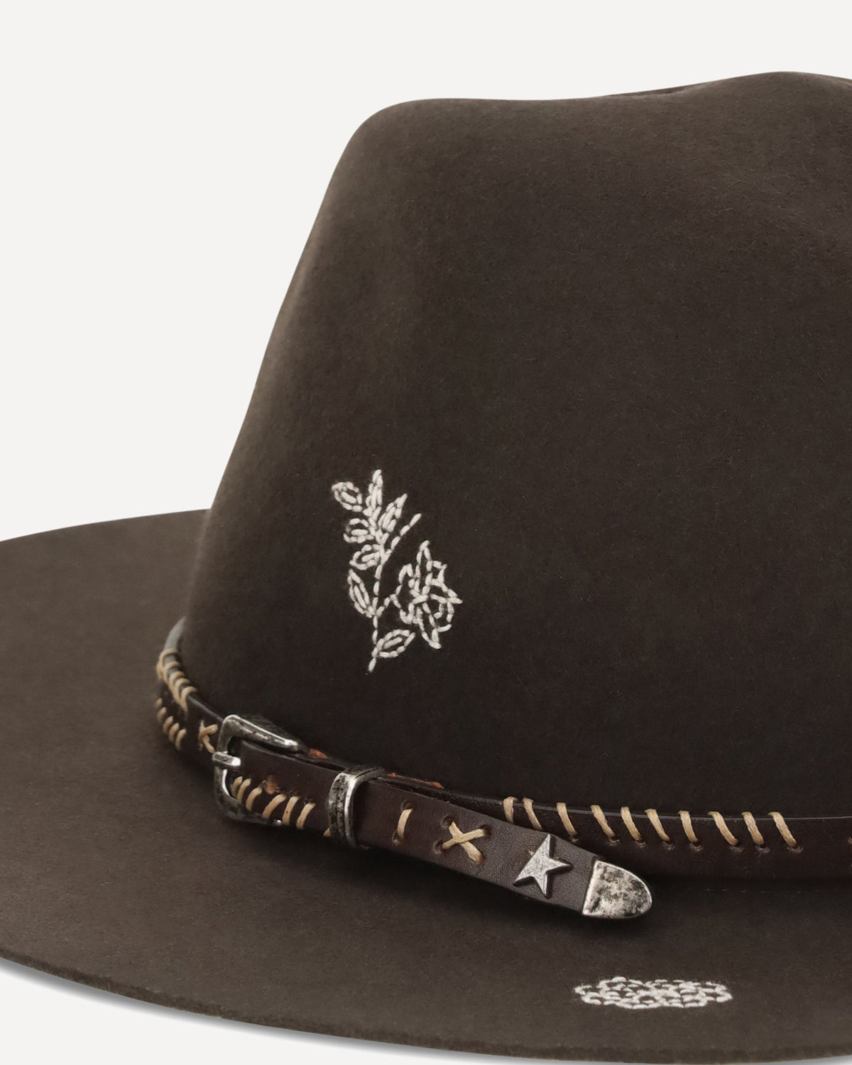 Golden Goose Embroidered Wool Fedora