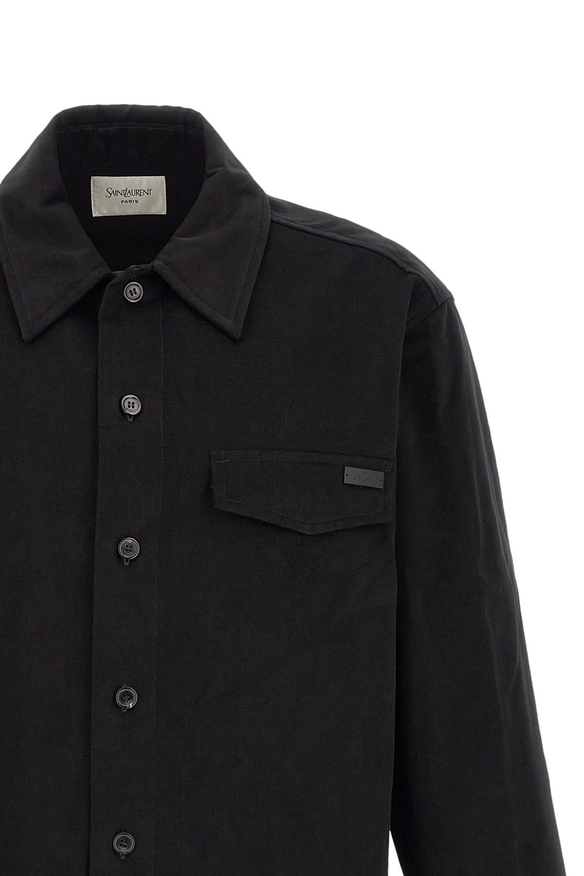 Saint Laurent Black Cotton Overshirt