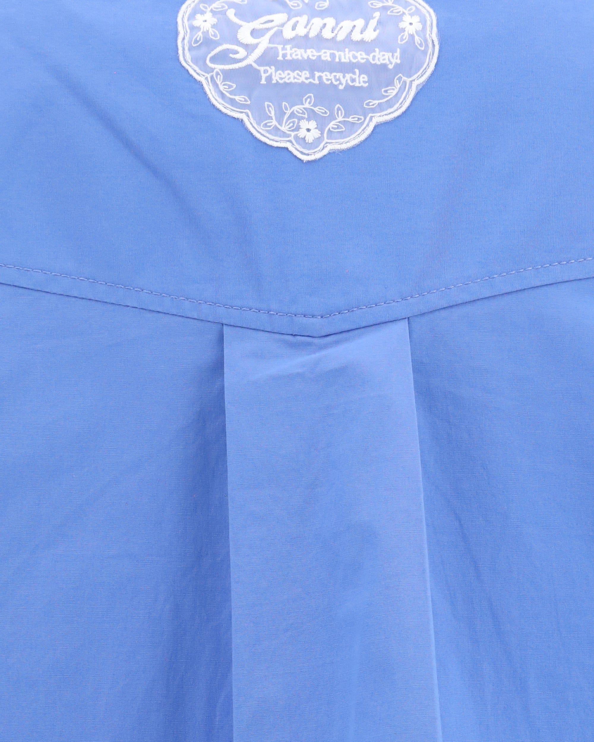 Ganni Chemise en coton avec détails en dentelle