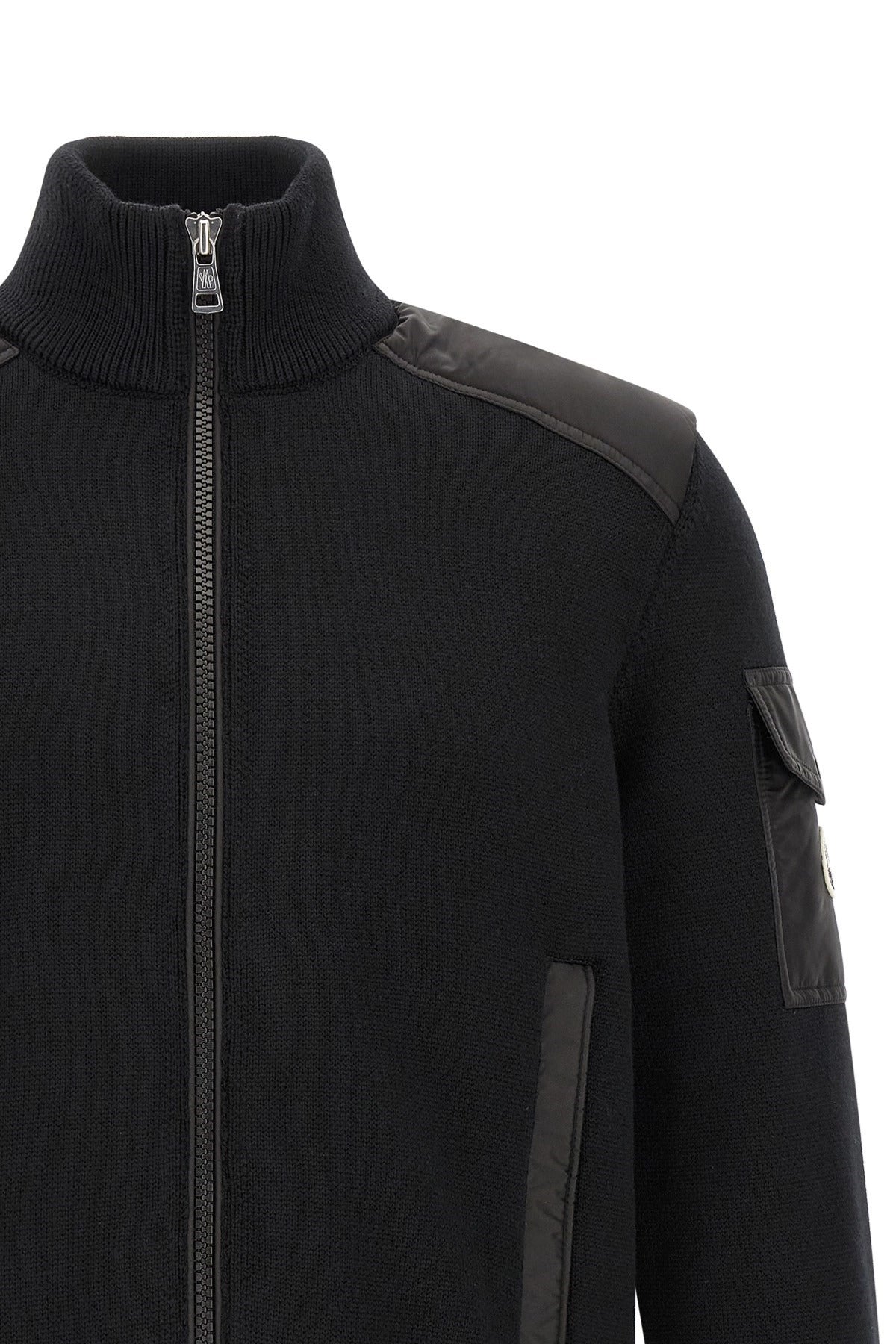 Moncler Padded Wool Zip-Up Cardigan
