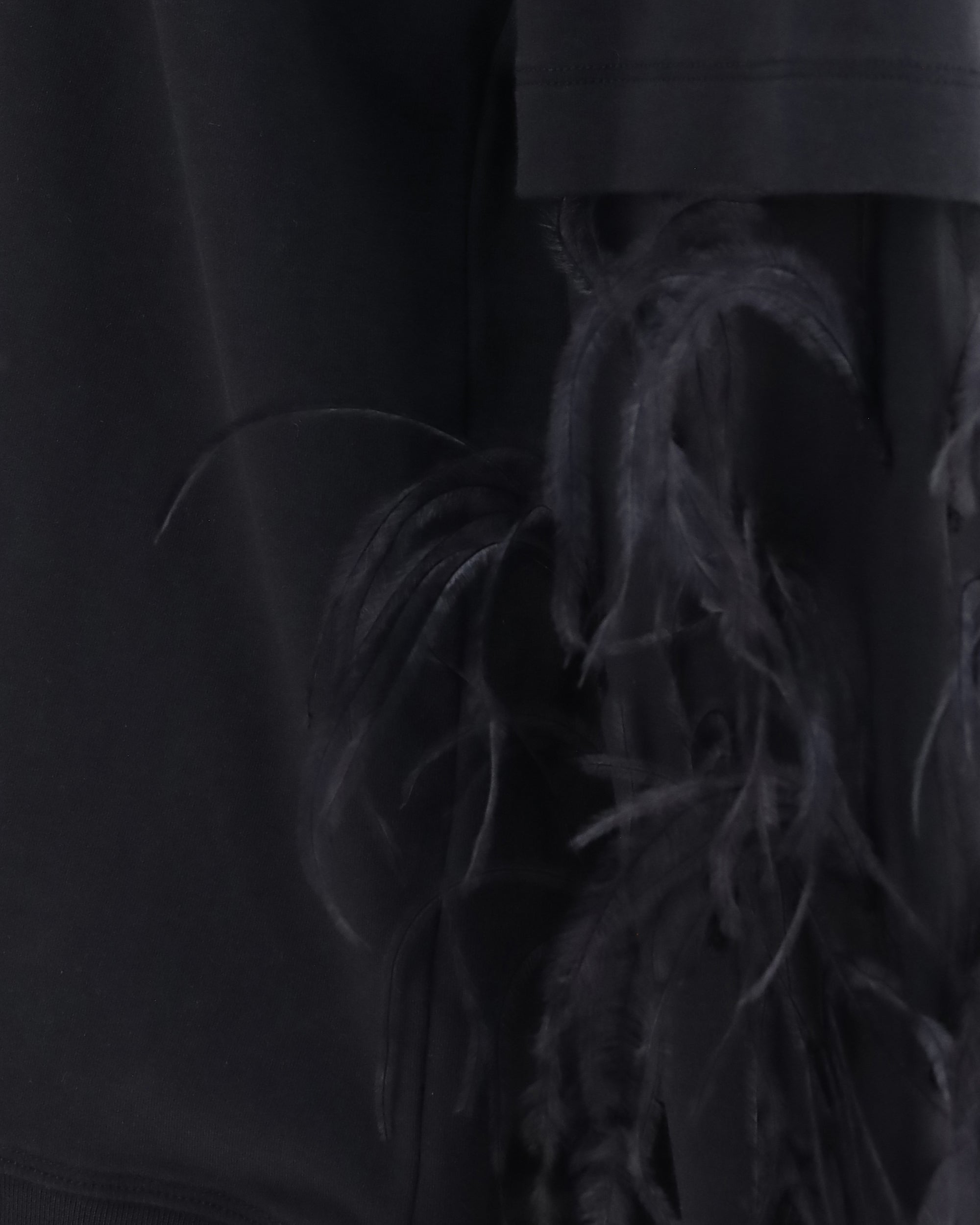 Darkpark Troy Double-Sleeve Feather Top