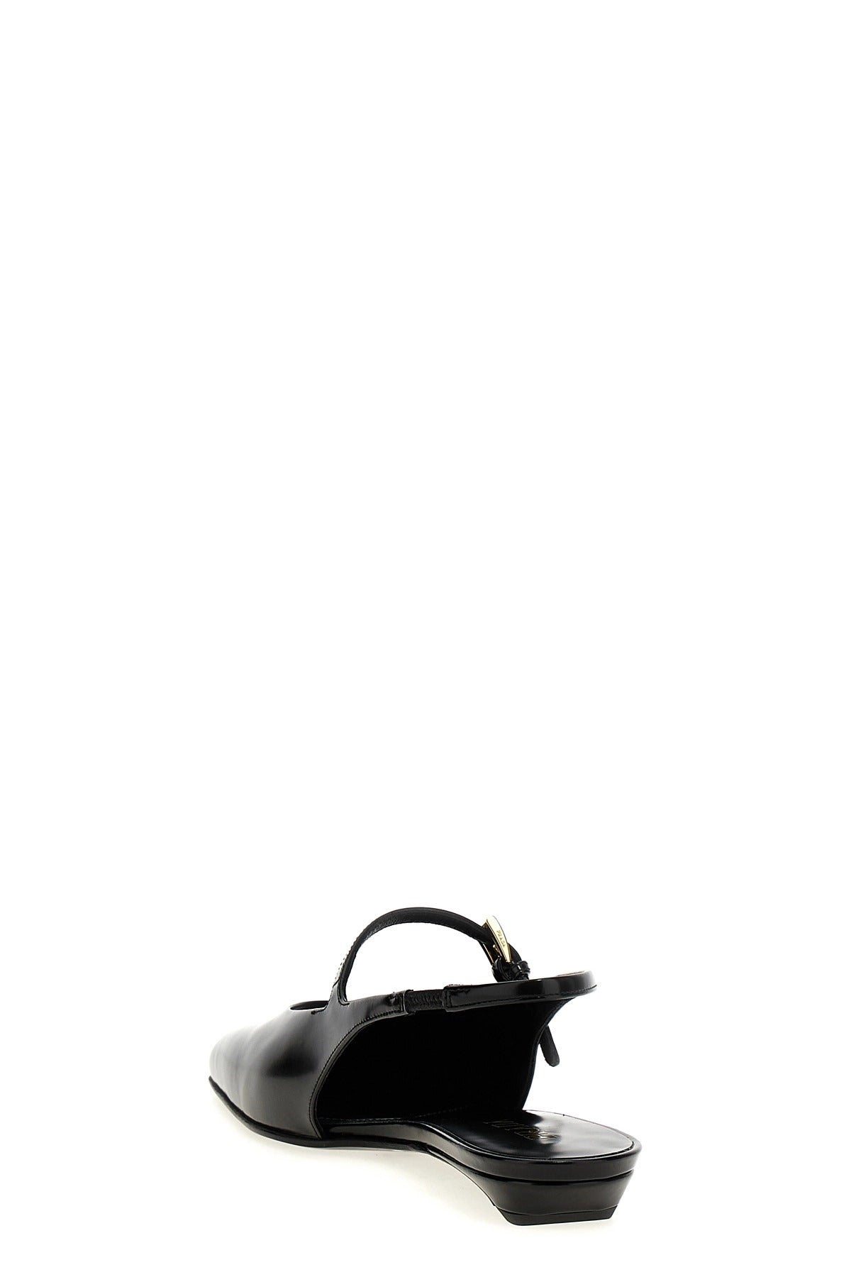 Prada Logo Slingback Flats