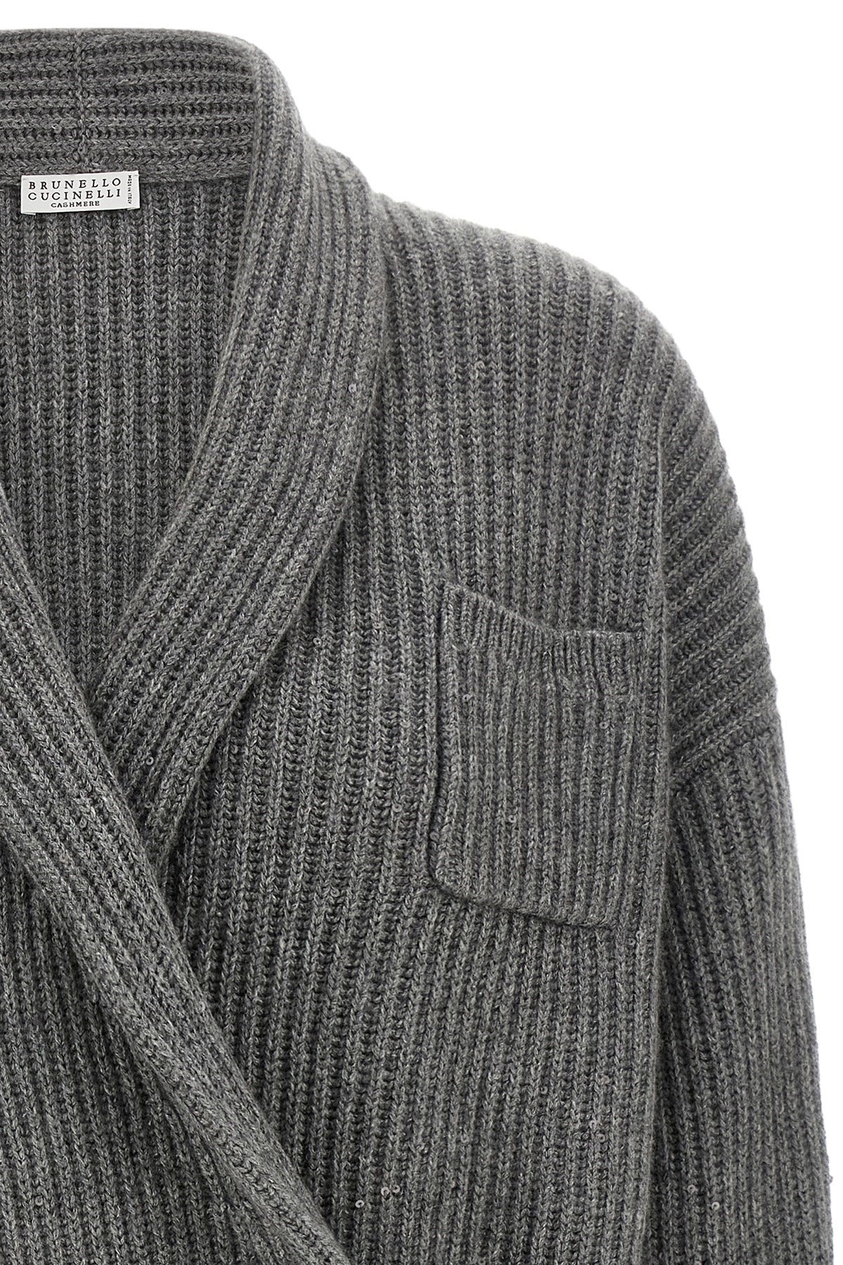 Brunello Cucinelli Shawl Collar Wrap Cardigan