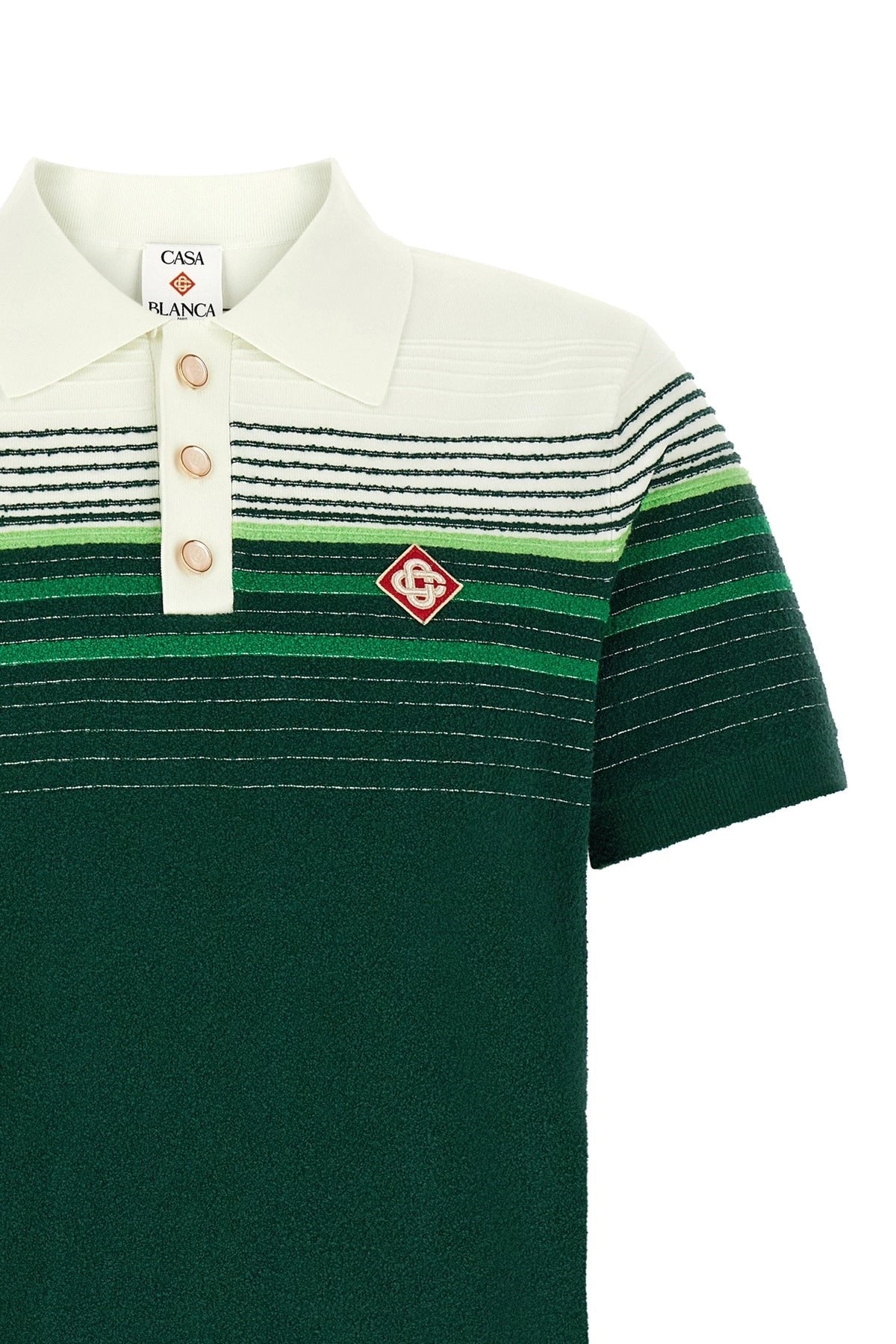 Casablanca Bouclé Stripes Polo Shirt