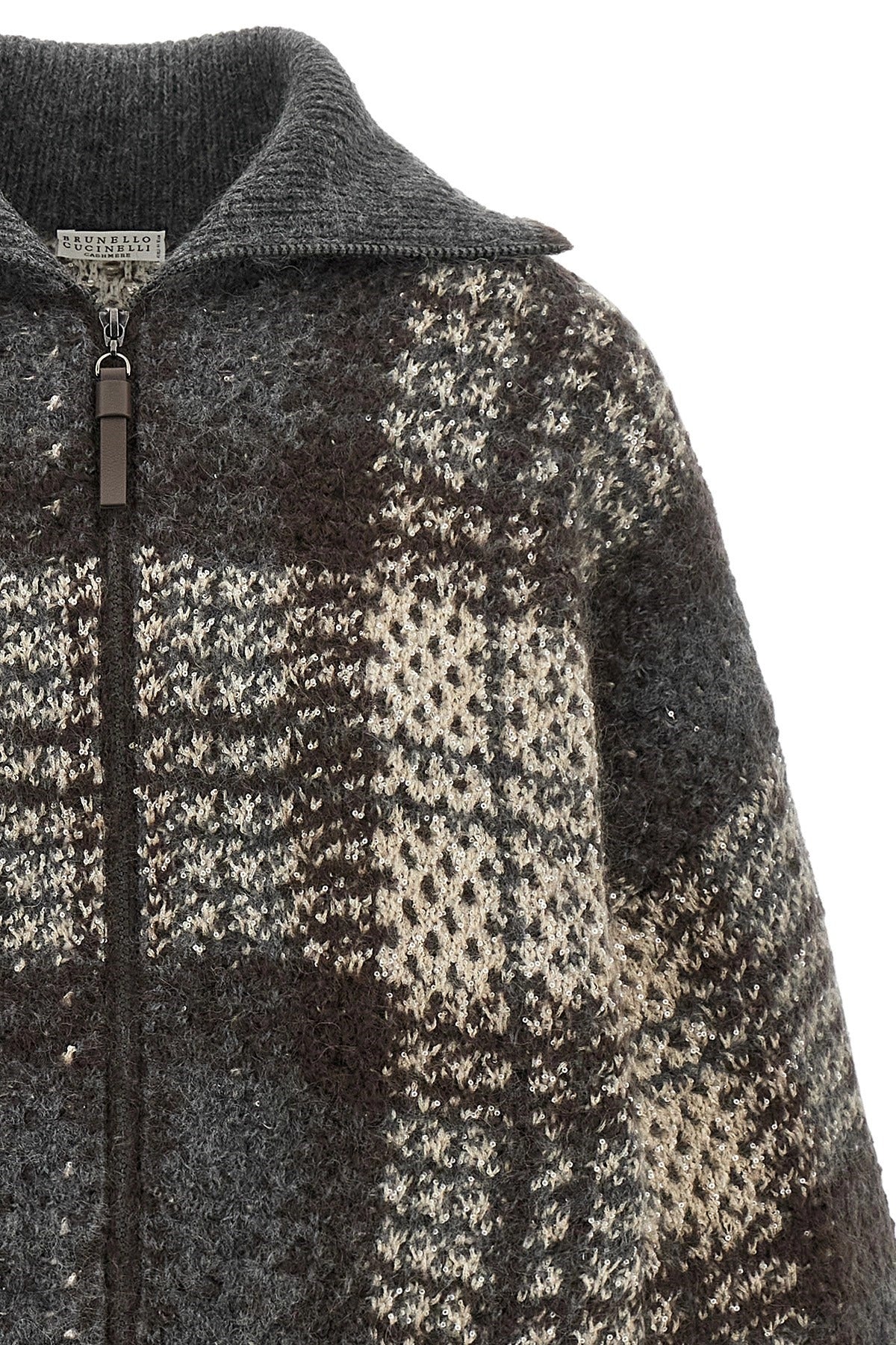 Brunello Cucinelli Double Dazzling Tartan Cardigan