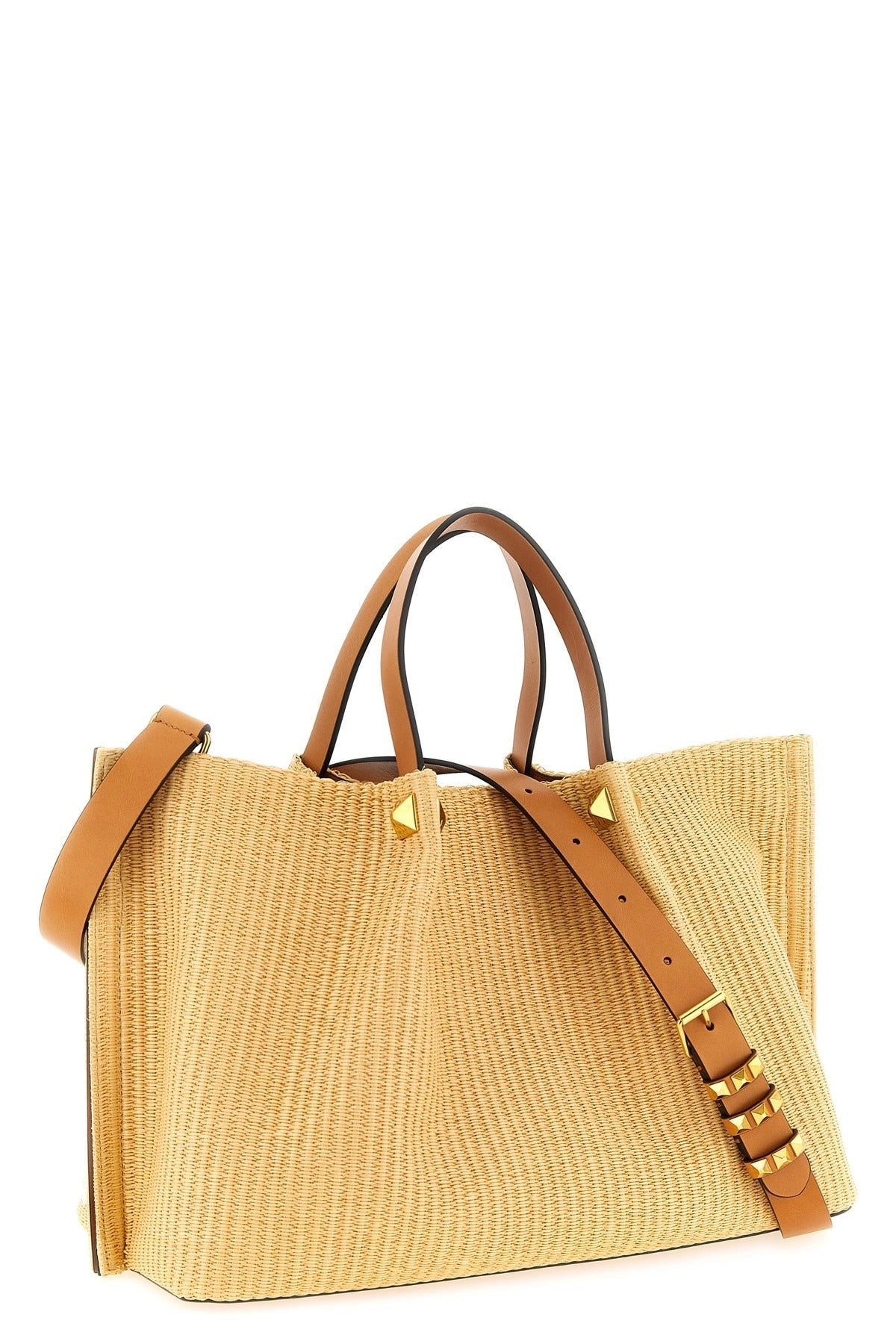 Valentino Garavani Mittelgroße Raffia Shopping Tasche