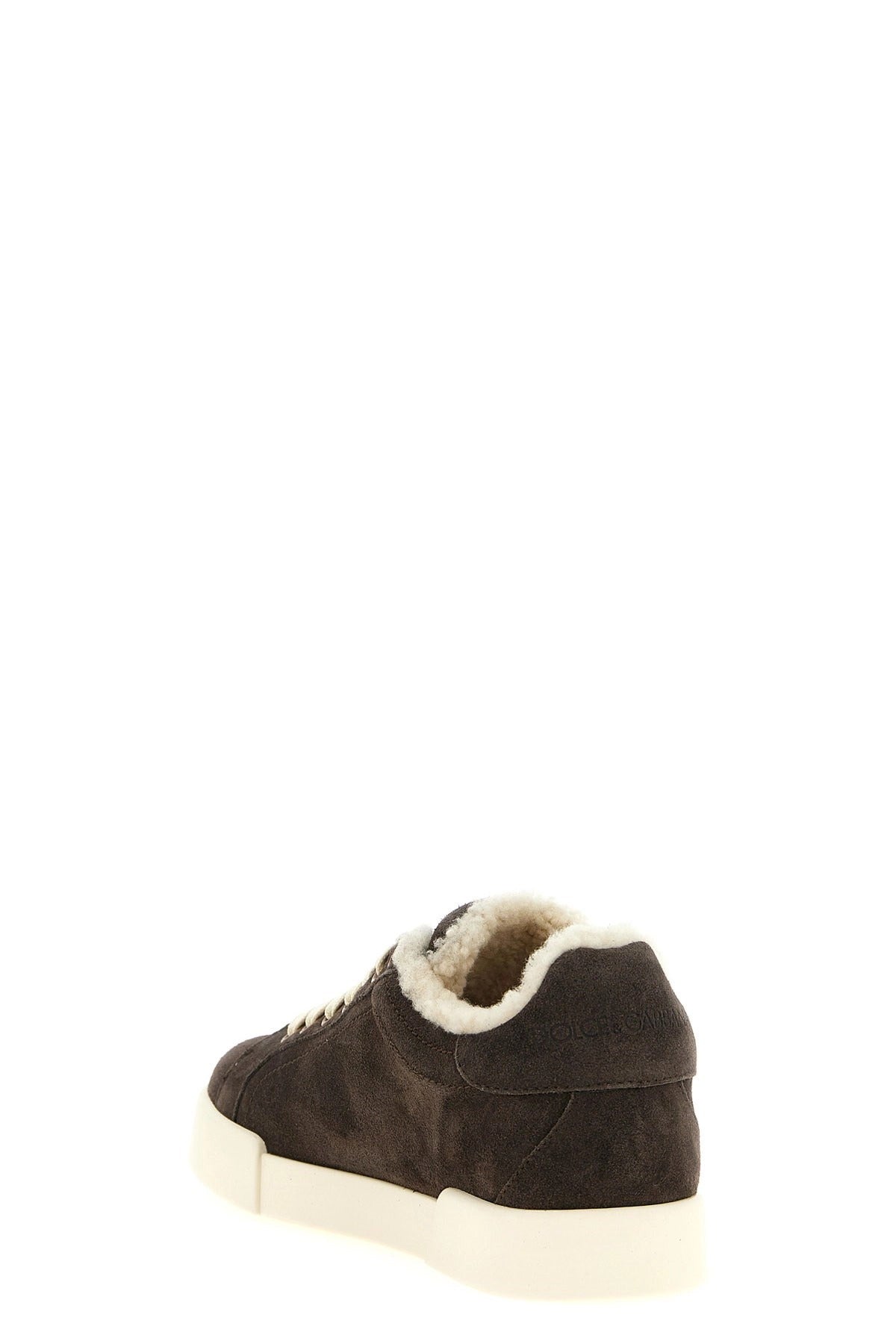 Dolce & Gabbana Shearling Low-Top Sneakers