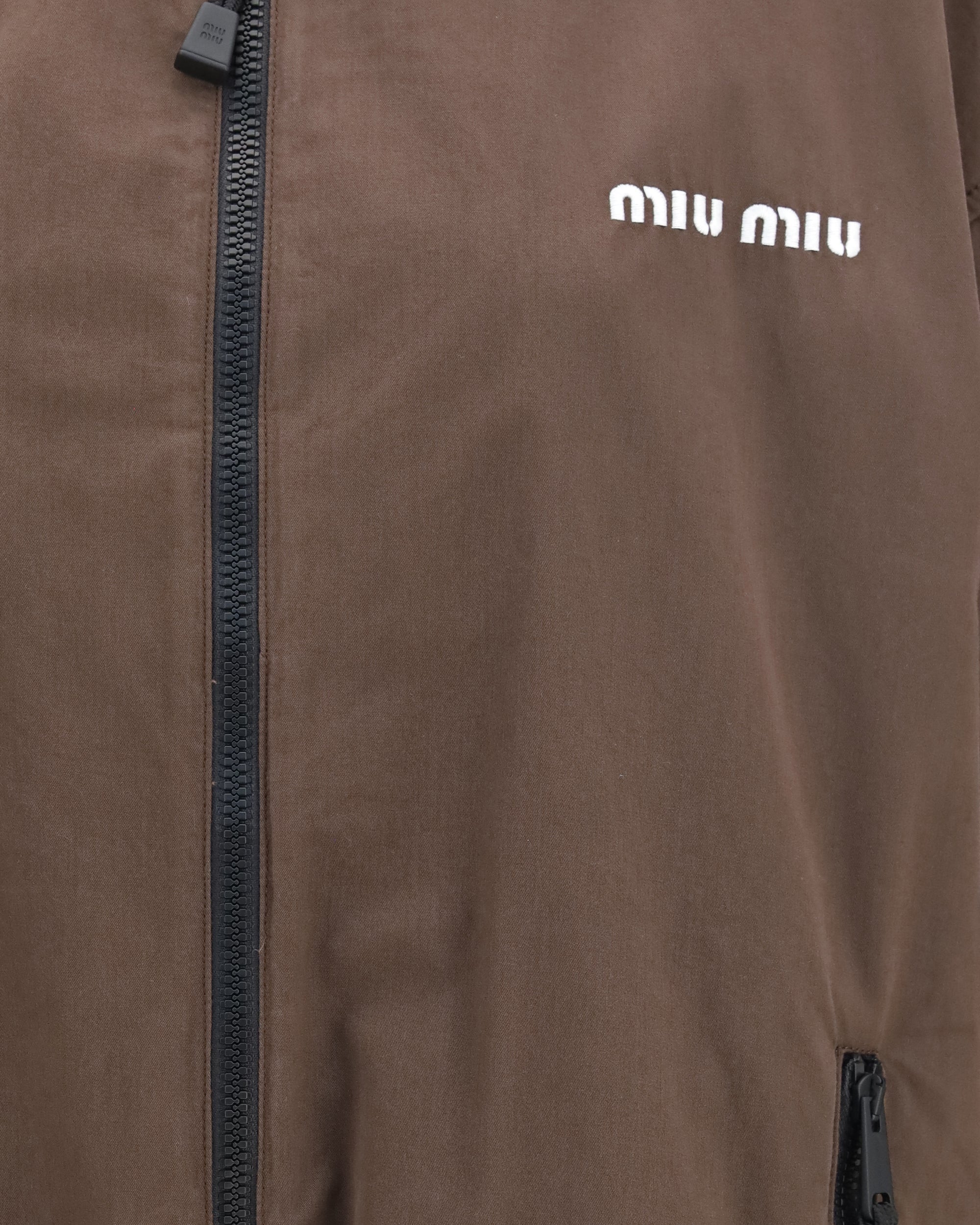 Miu Miu Gabardine Jacket With Zip