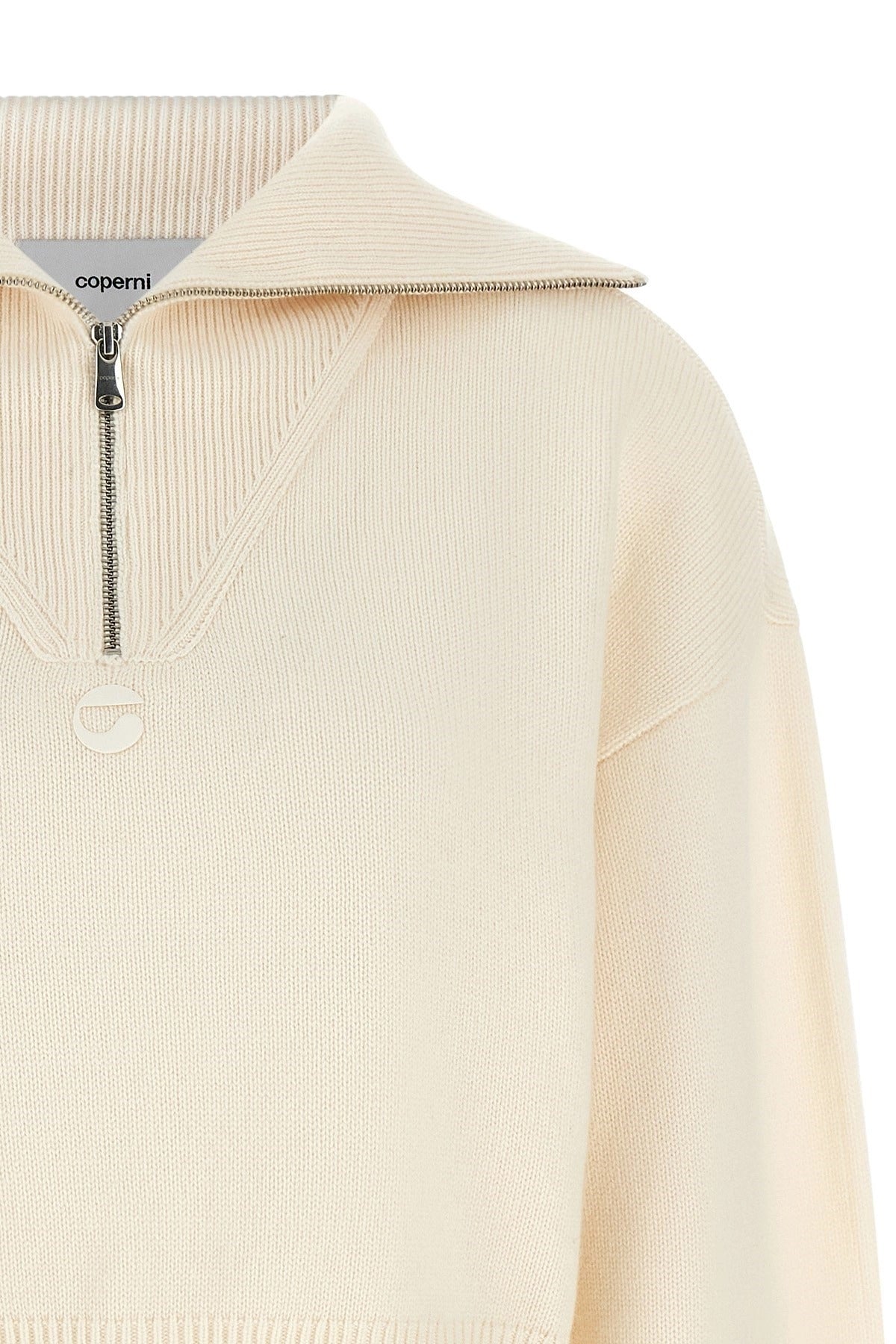 Coperni Cropped Half-Zip Sweater