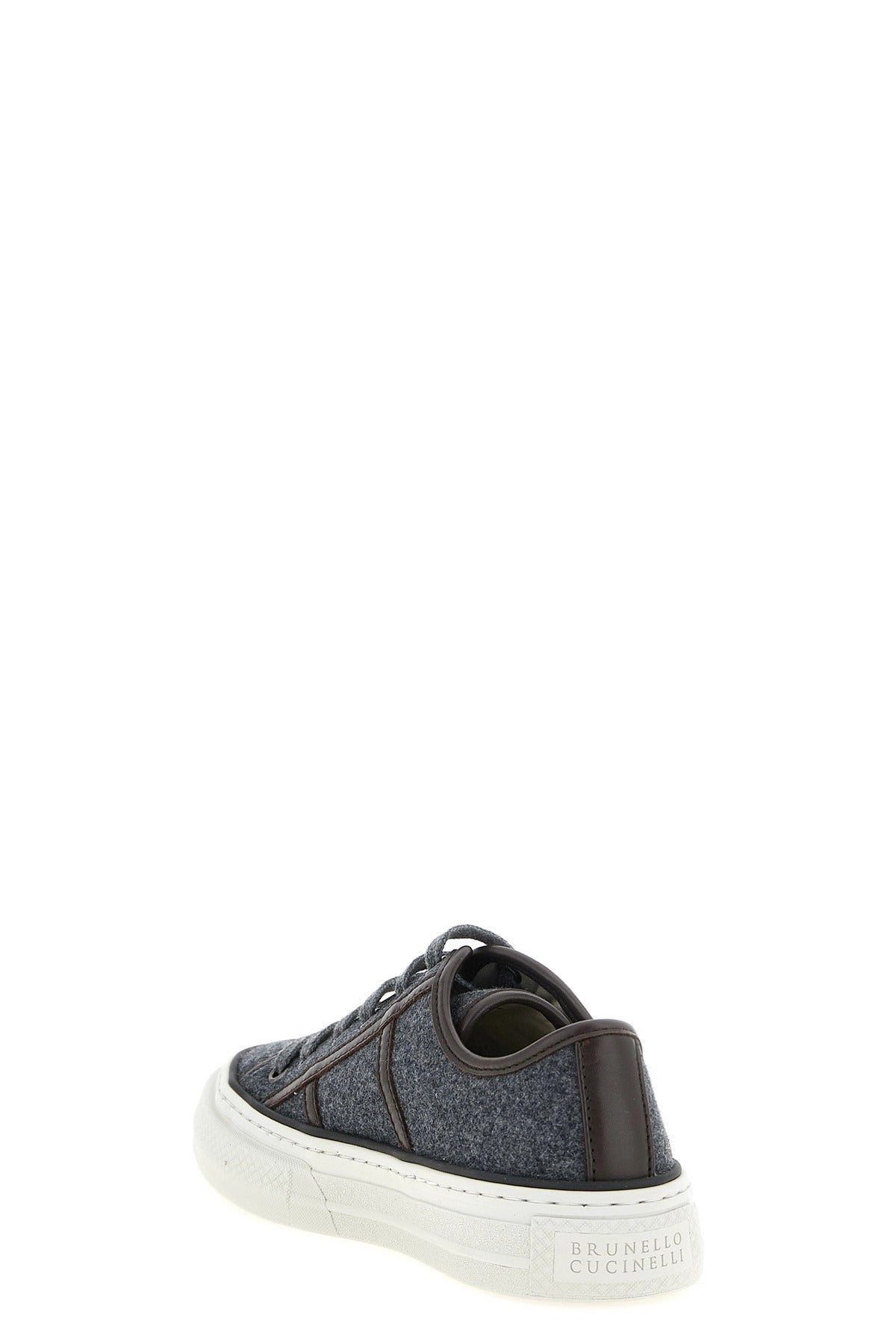 Brunello Cucinelli Shiny Tab Low-Top Sneakers