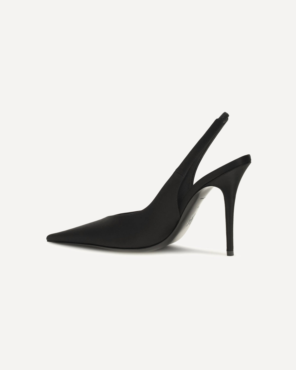Amina Muaddi Anok Satin Slingback Pumps