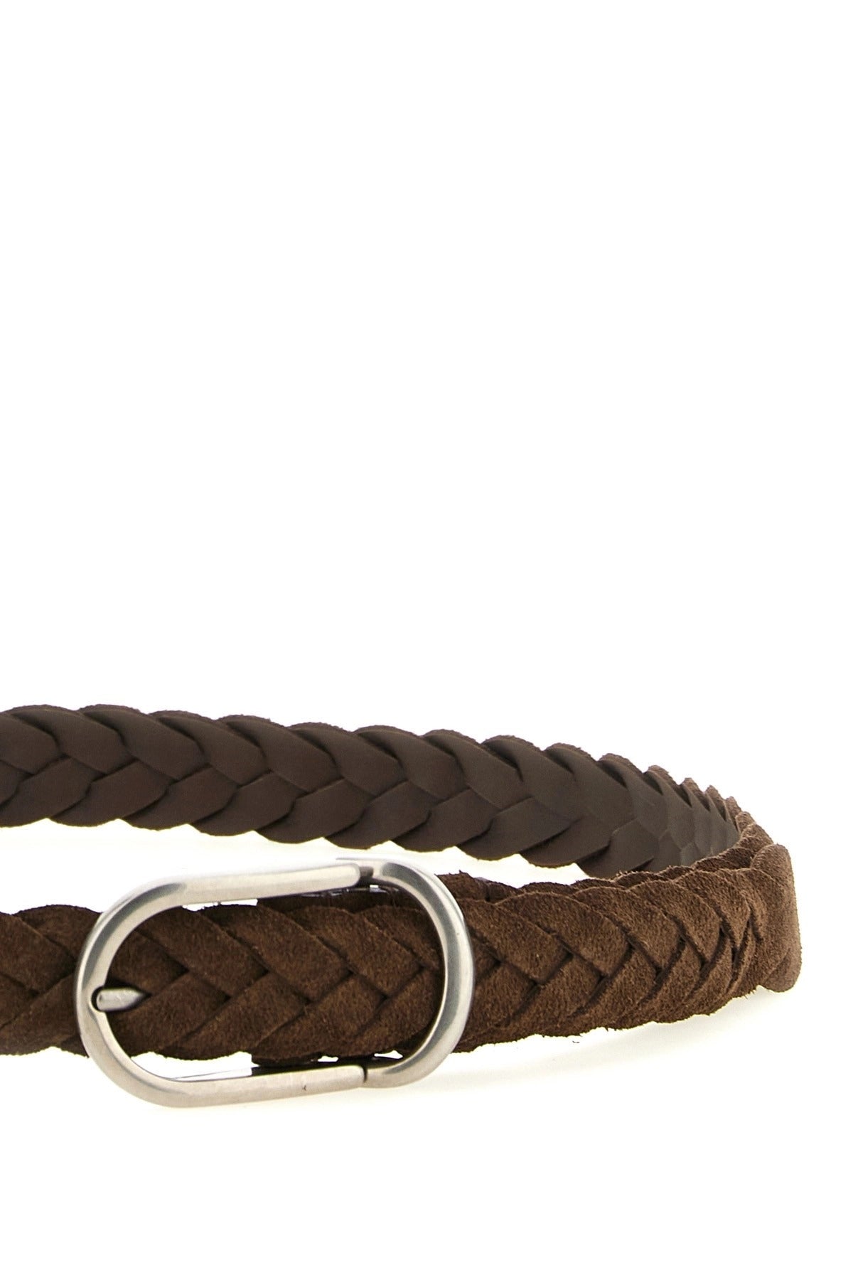 Brunello Cucinelli Brown Woven Suede Belt