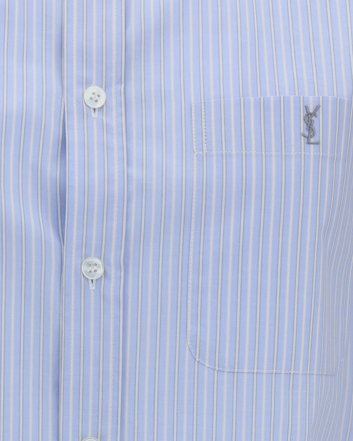 Saint Laurent Cassandre Striped Poplin Shirt