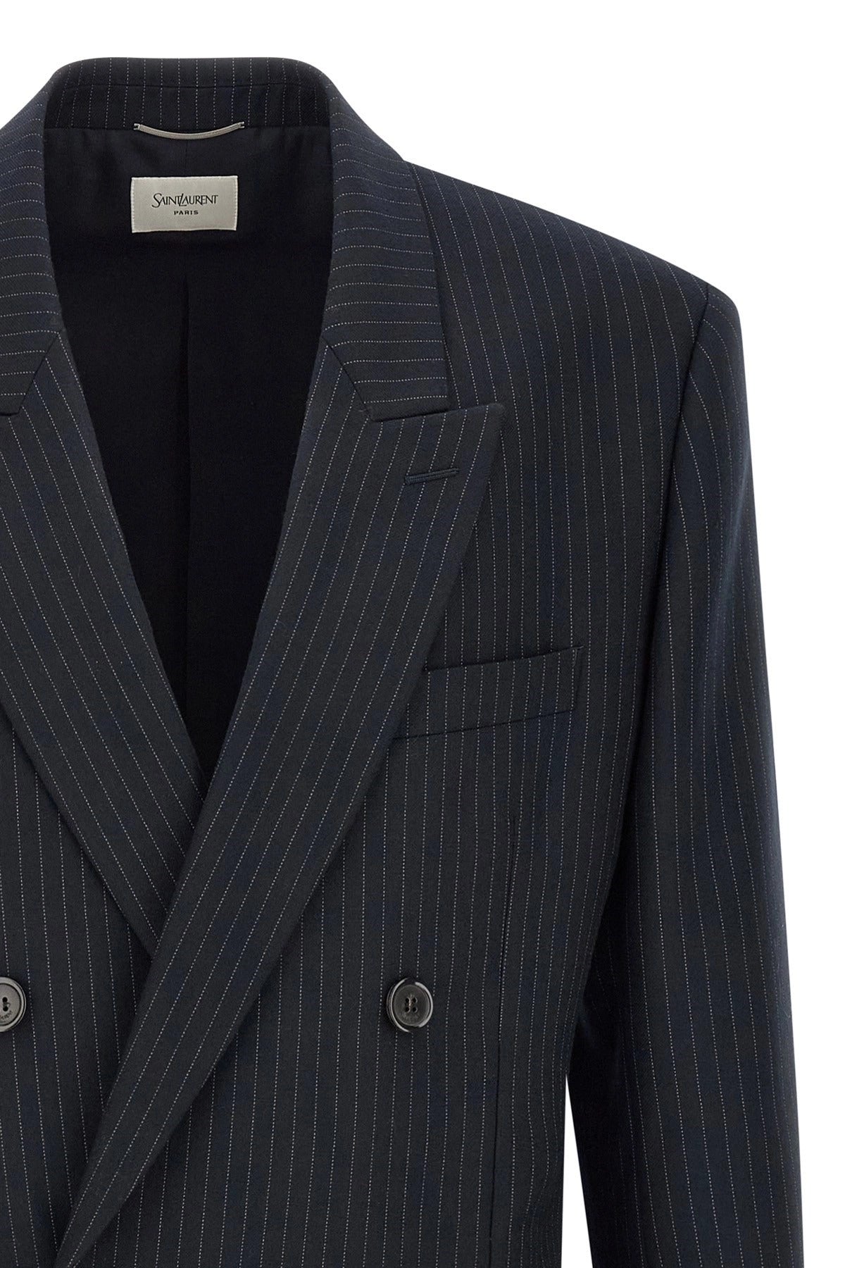 Saint Laurent Pinstriped Double-Breasted Blazer