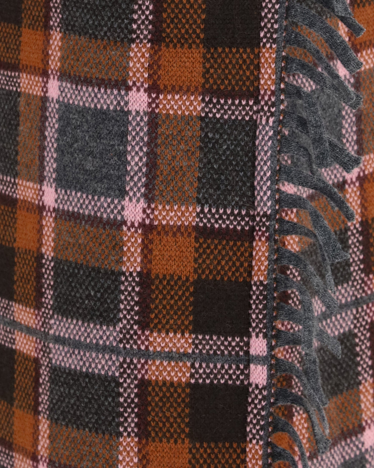 Guest in Residence Tartan Fringed Wrap Skirt