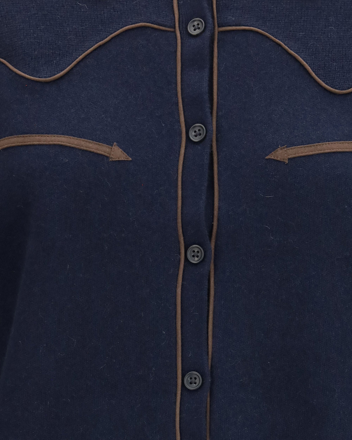 Guest in Residence Cropped Western Cashmere Shirt