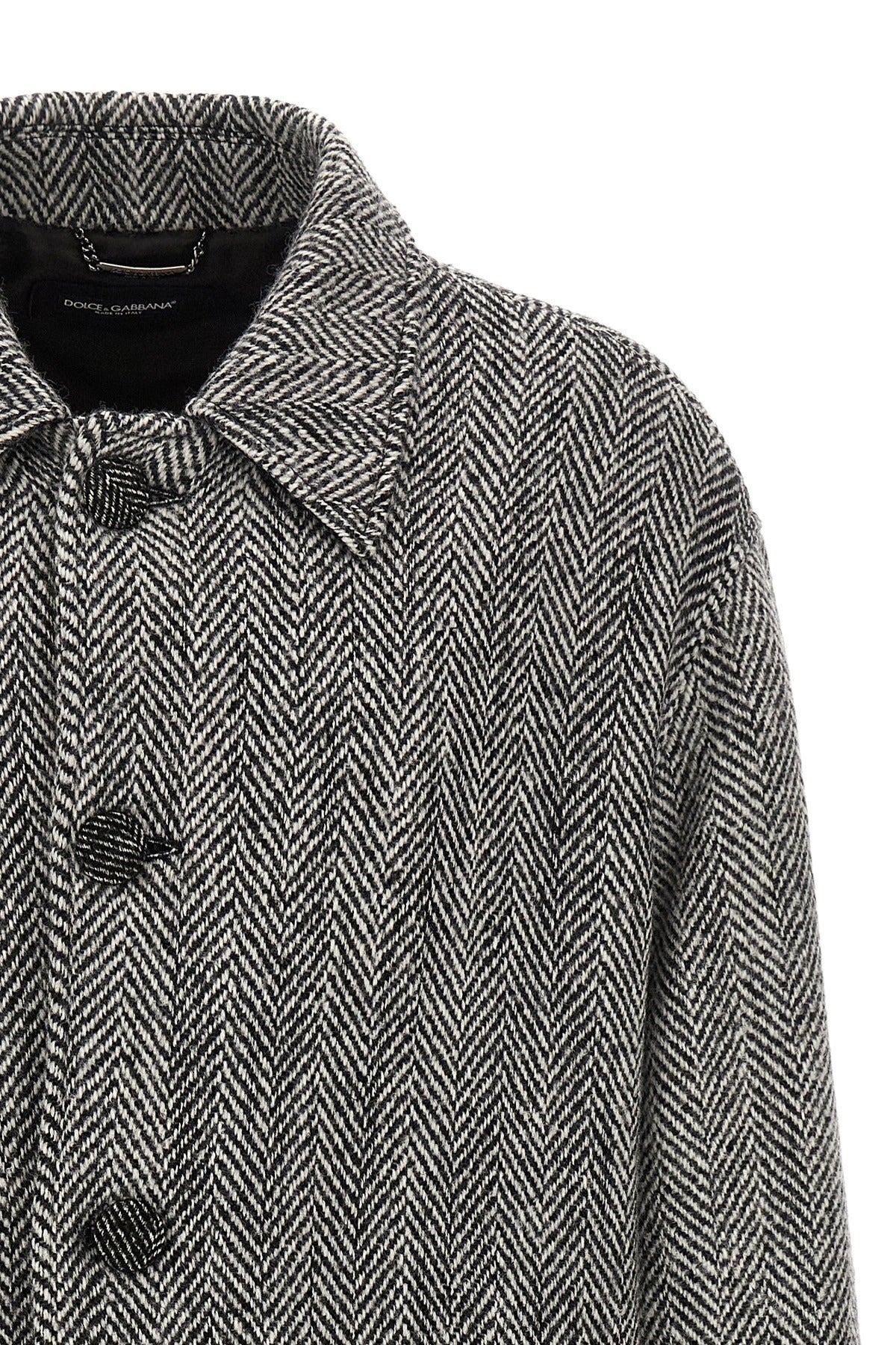 Dolce & Gabbana Manteau en laine Chevron