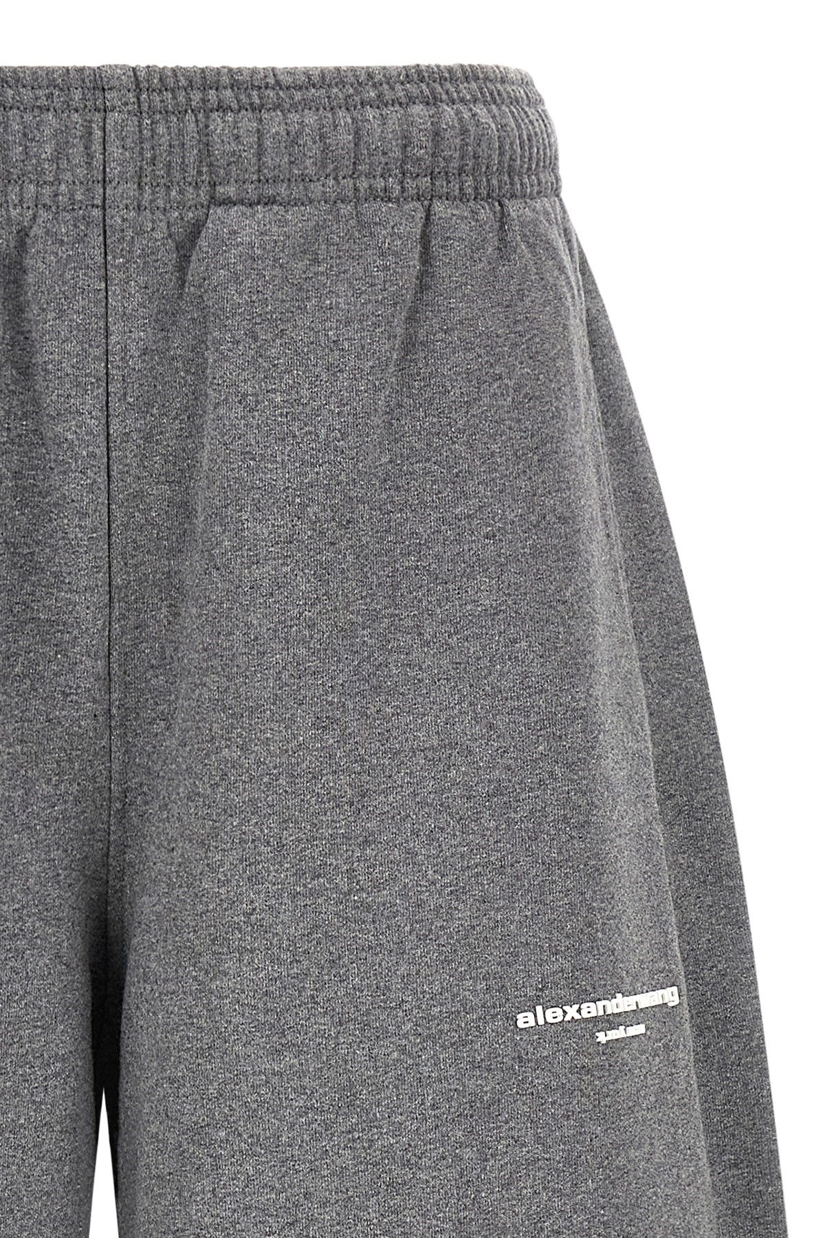 Alexander Wang Wide-Leg Logo Fleece Pants