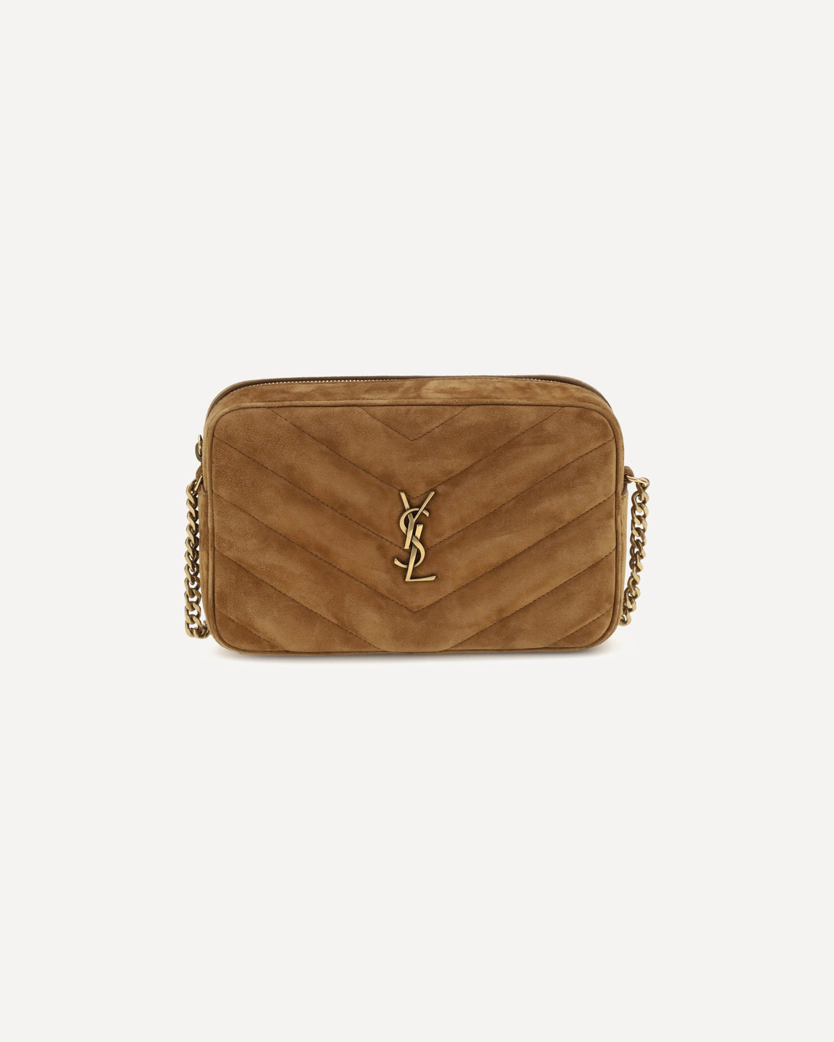 Saint Laurent Camera Loulou Matelassé Suede Shoulder Bag