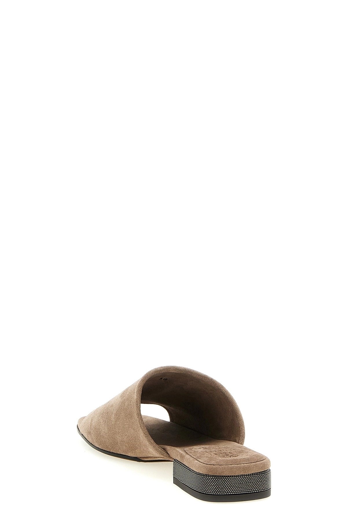 Brunello Cucinelli Monile Suede Sandals