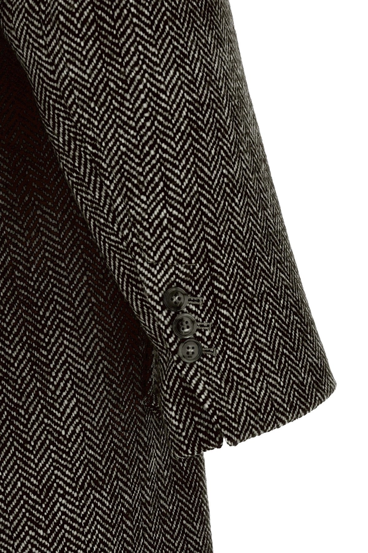 Ami Paris Double-Breasted Herringbone Coat