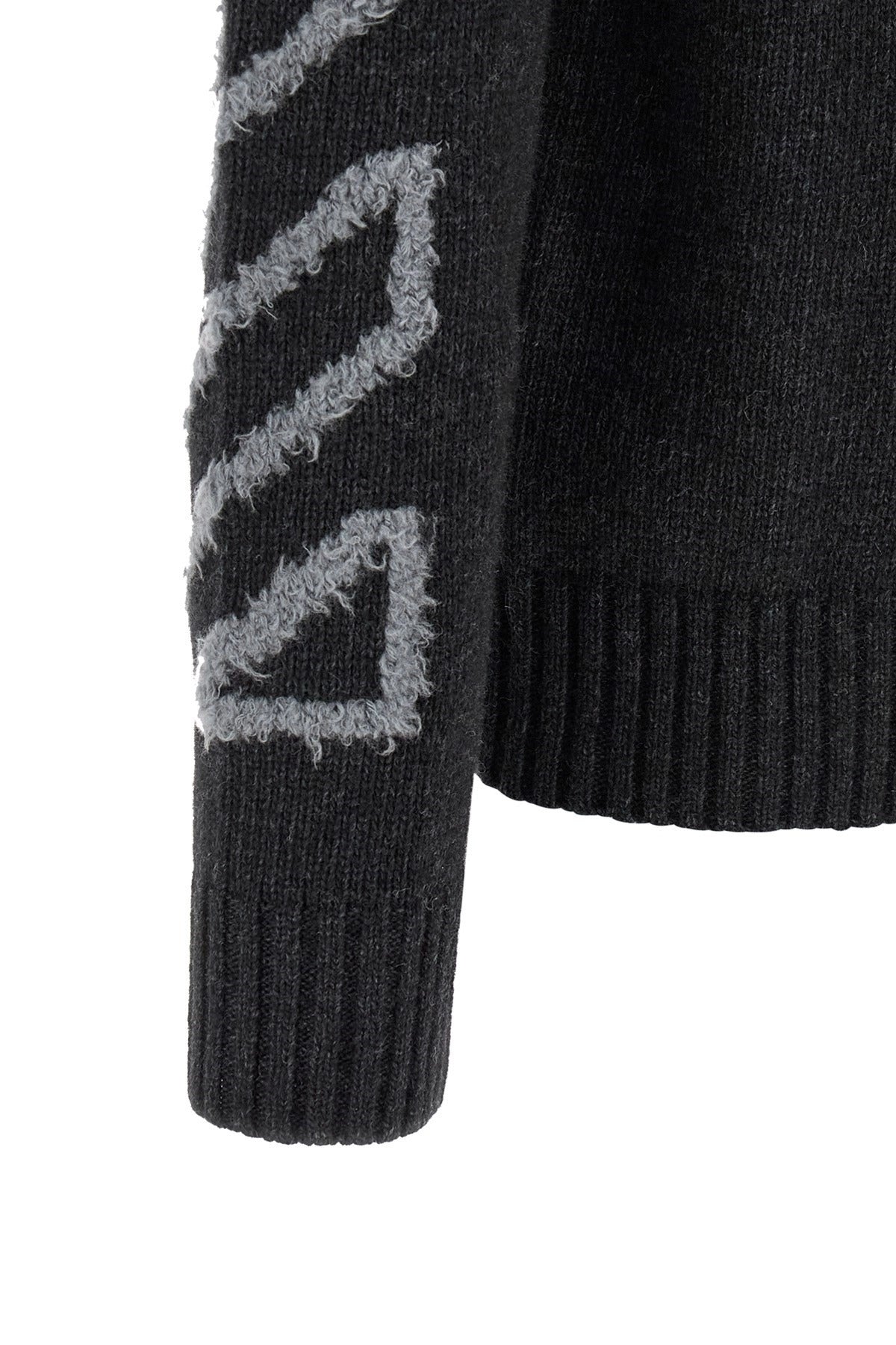 Off-White Diag Arrow Fuzzy Intarsia Sweater