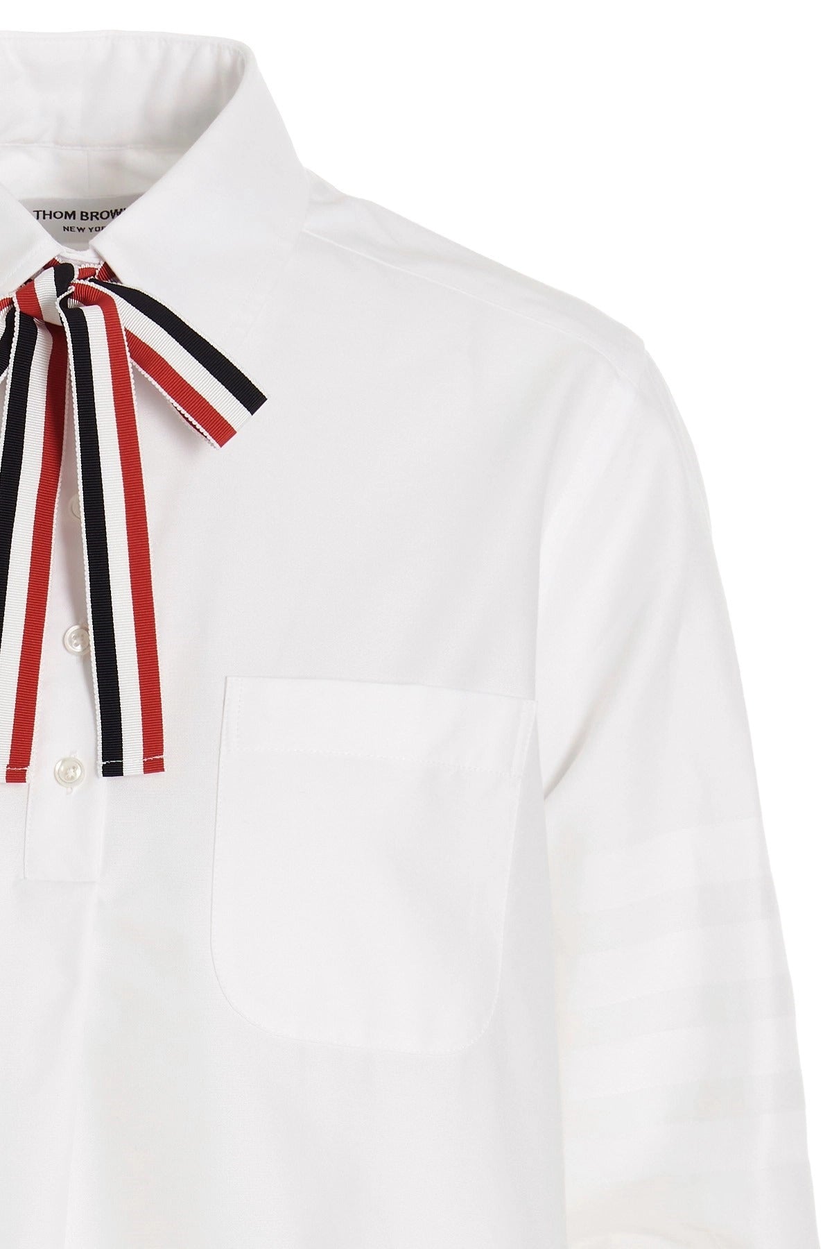 Thom Browne Bluse mit Logo Pussy Bow