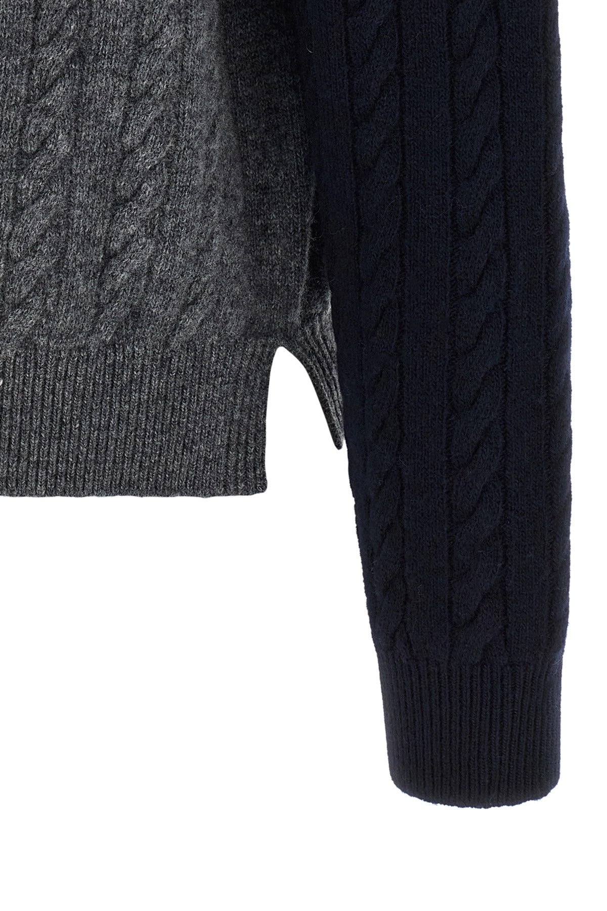 Ferragamo Color Block Braid Sweater