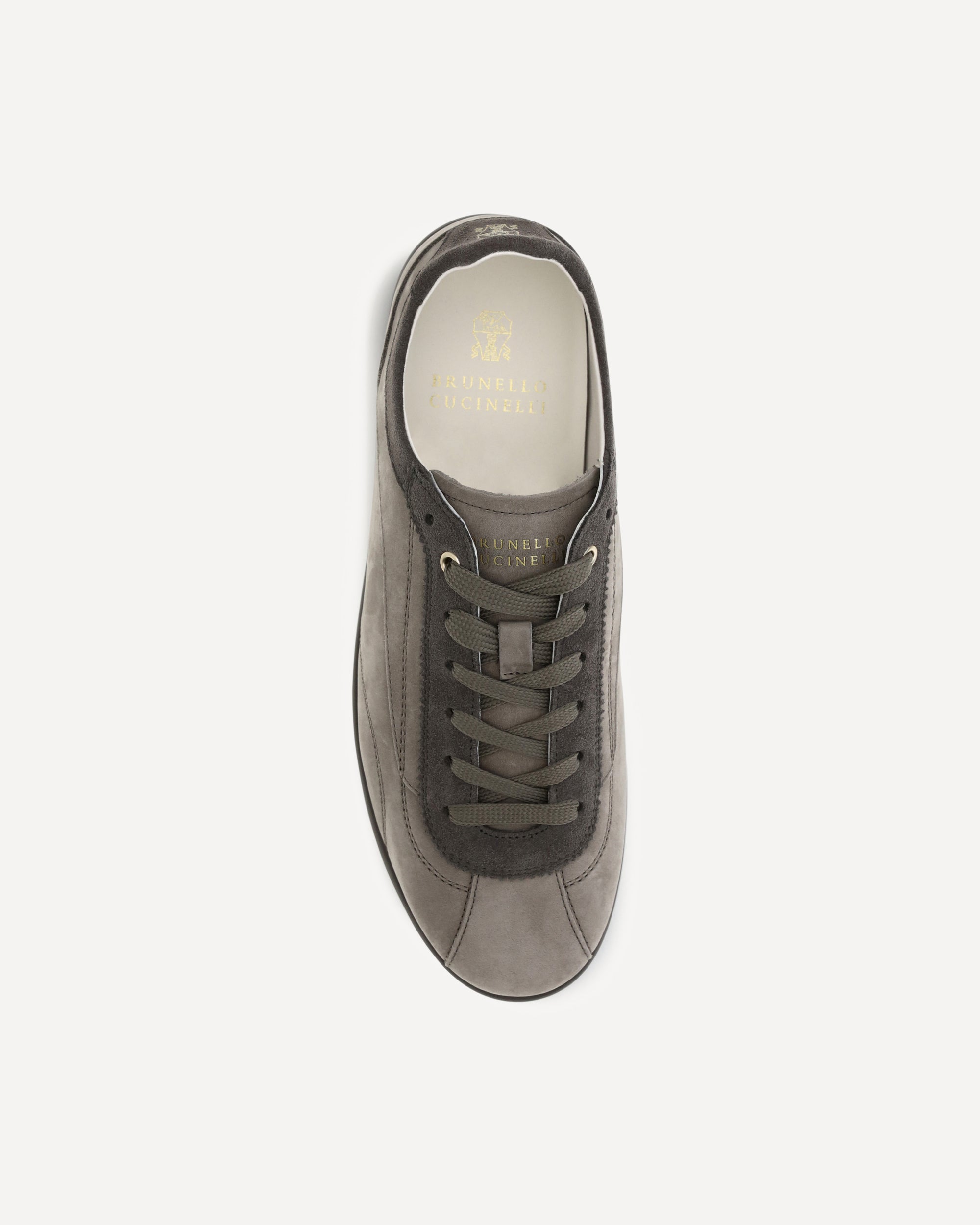 Brunello Cucinelli Nubuck And Suede Slim Sole Sneakers
