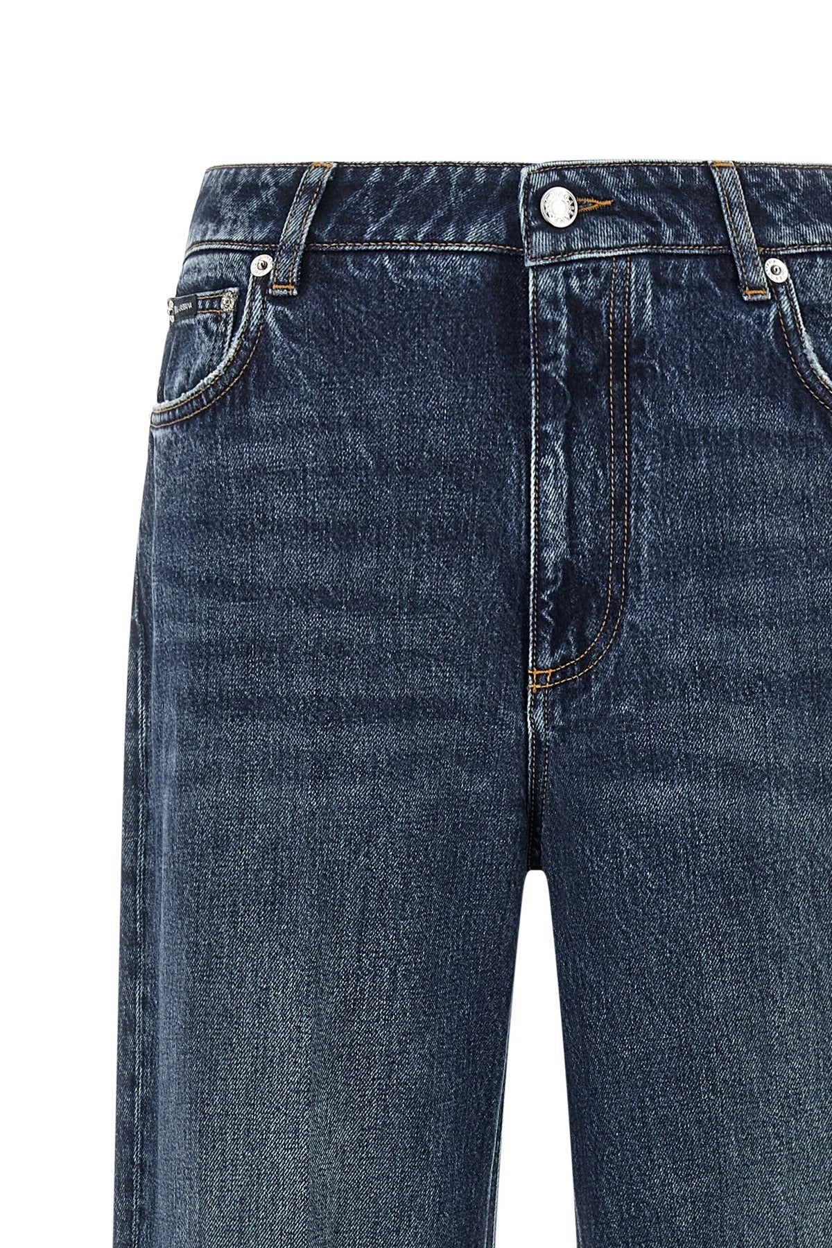 Dolce & Gabbana Logo Plaque Wide-Leg Jeans