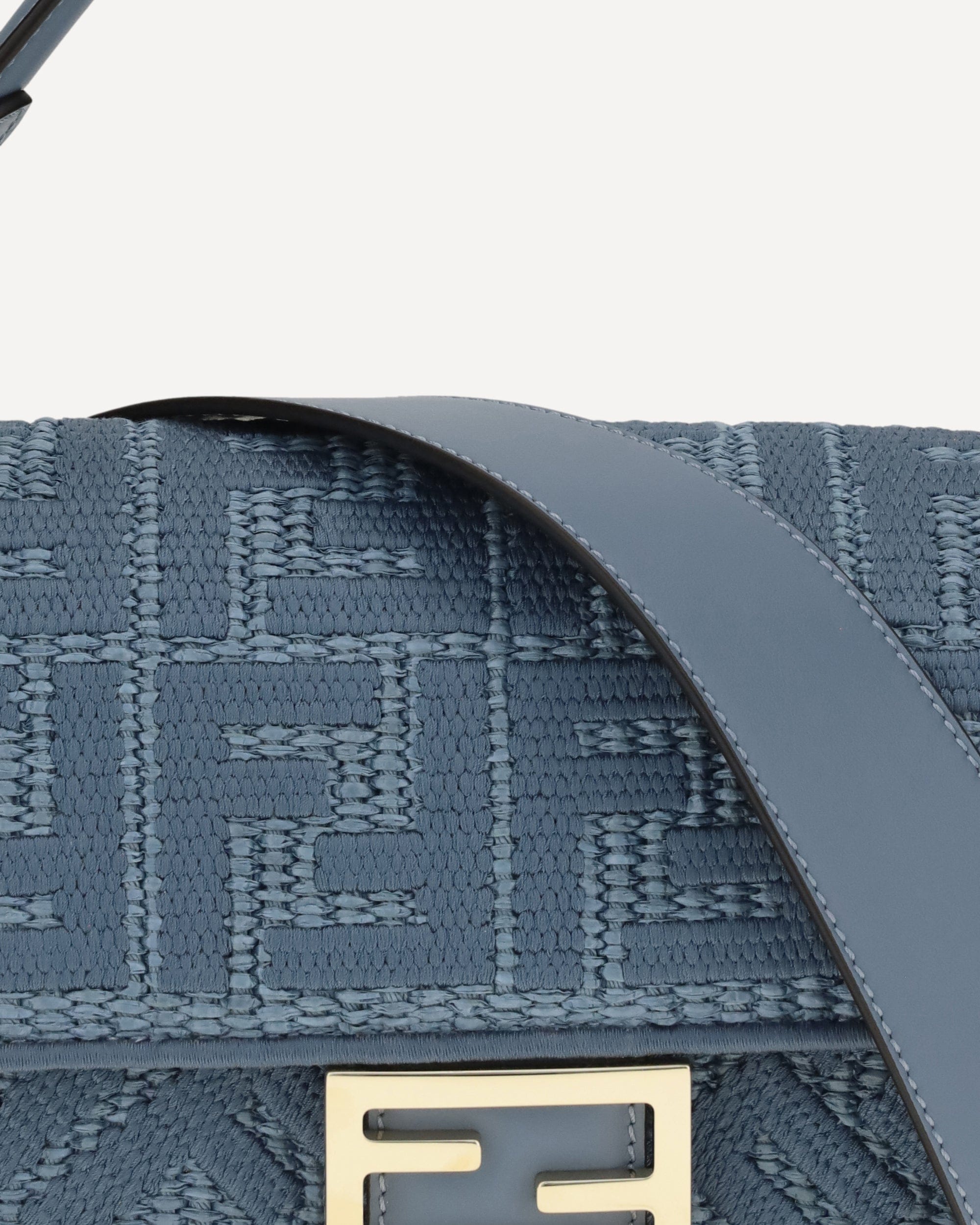 Fendi Medium Woven Raffia Shoulder Bag