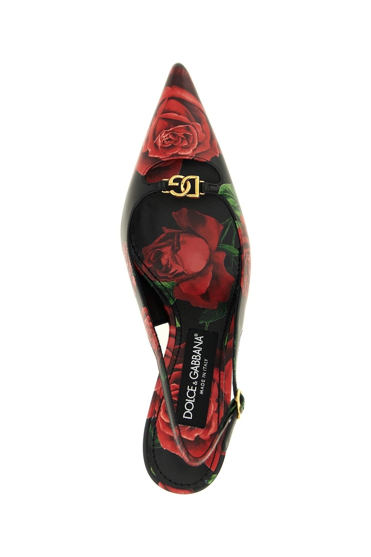 Dolce & Gabbana Rose Print Slingbacks