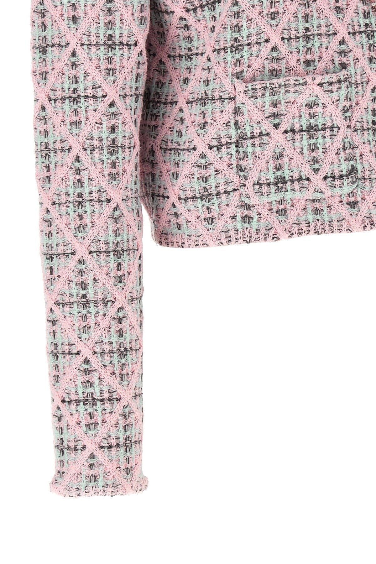 Self-Portrait Floral Collar Cropped Cardigan