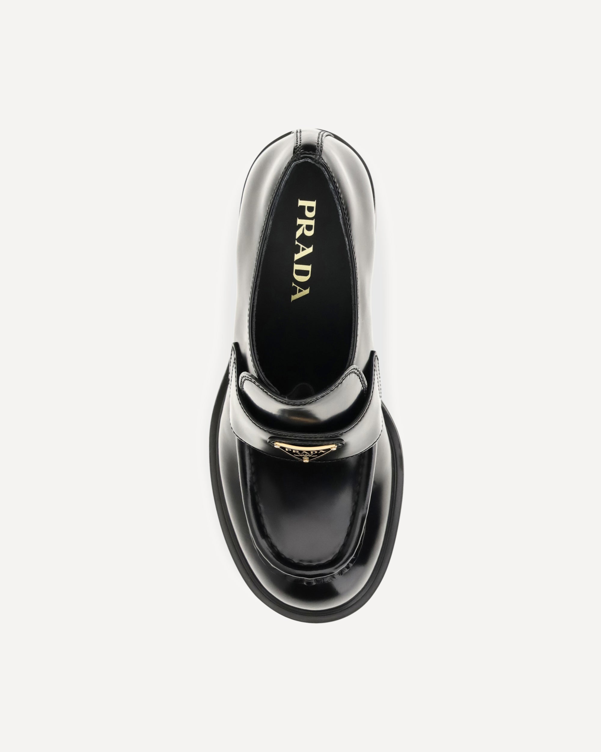 Prada Leather Heeled Loafers
