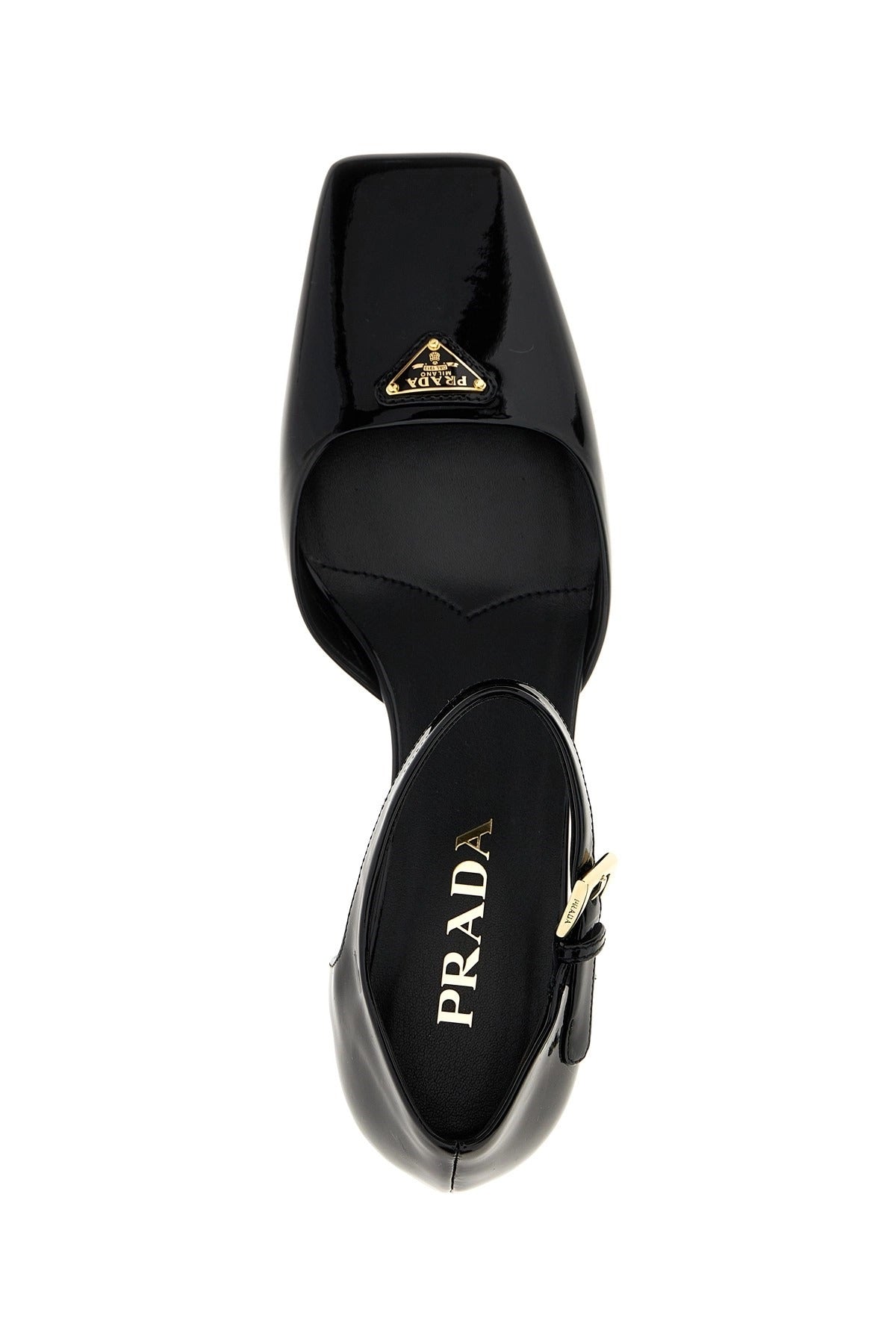 Prada Logo Patent Pumps