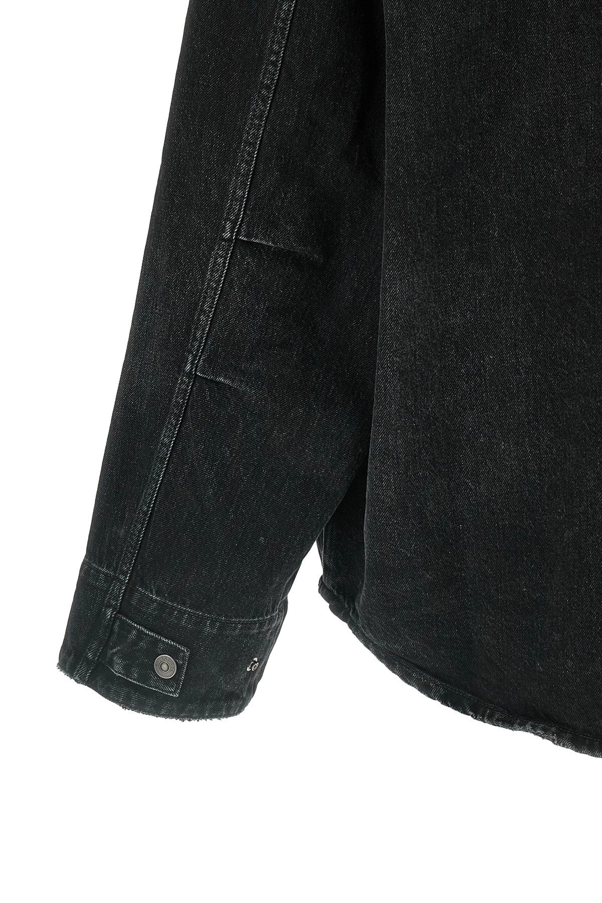 Balenciaga Black Cargo Hooded Denim Jacket