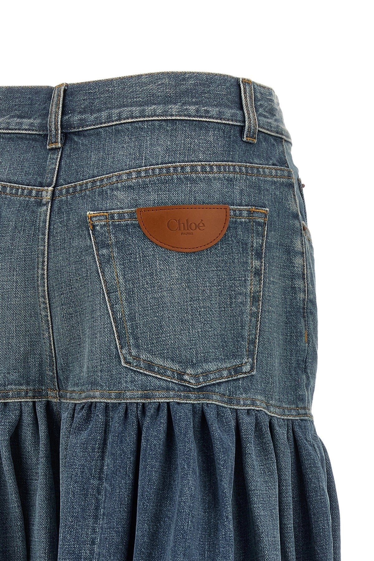 Chloé Balloon Denim Skirt