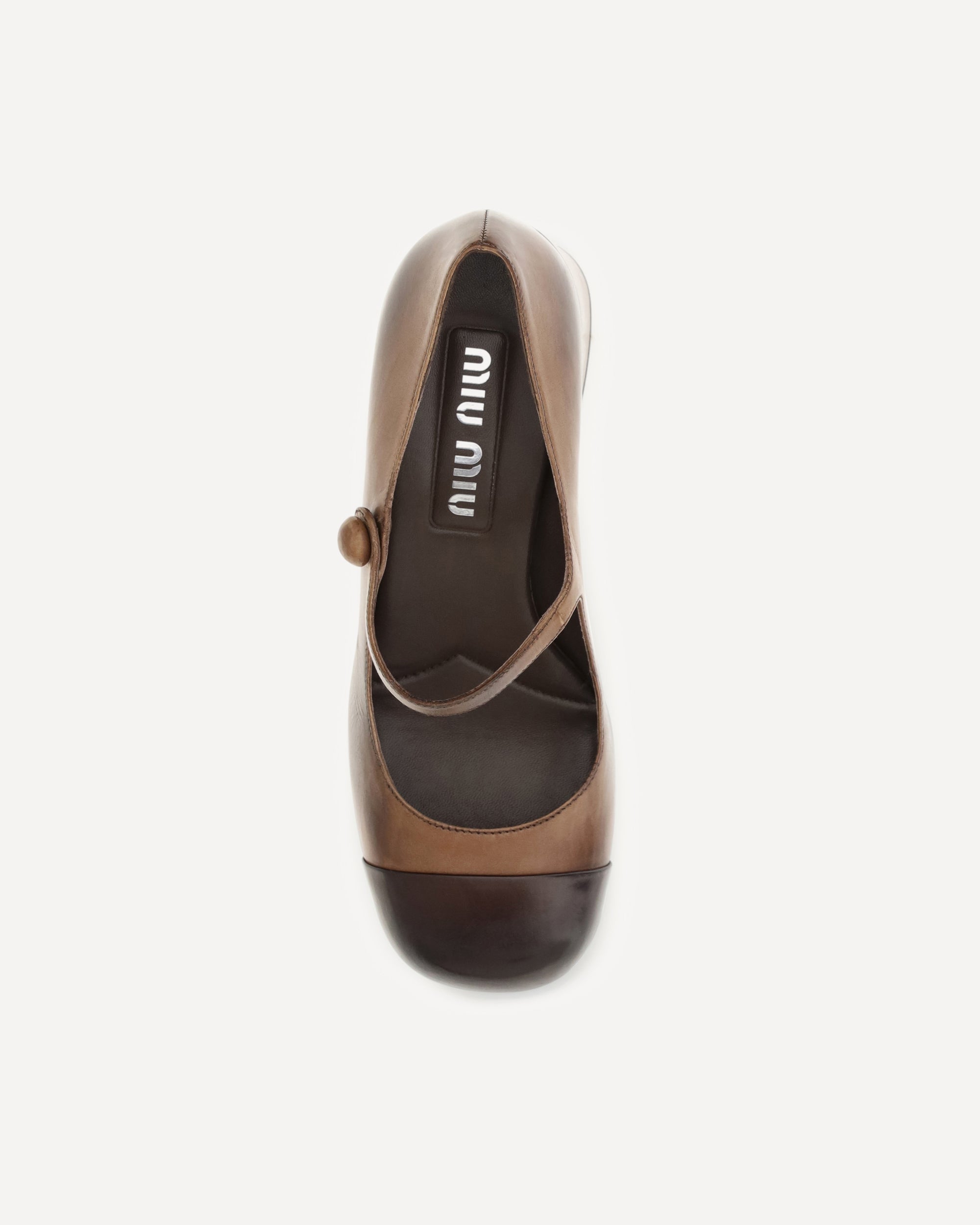 Miu Miu Leather Mary Jane Ballerinas