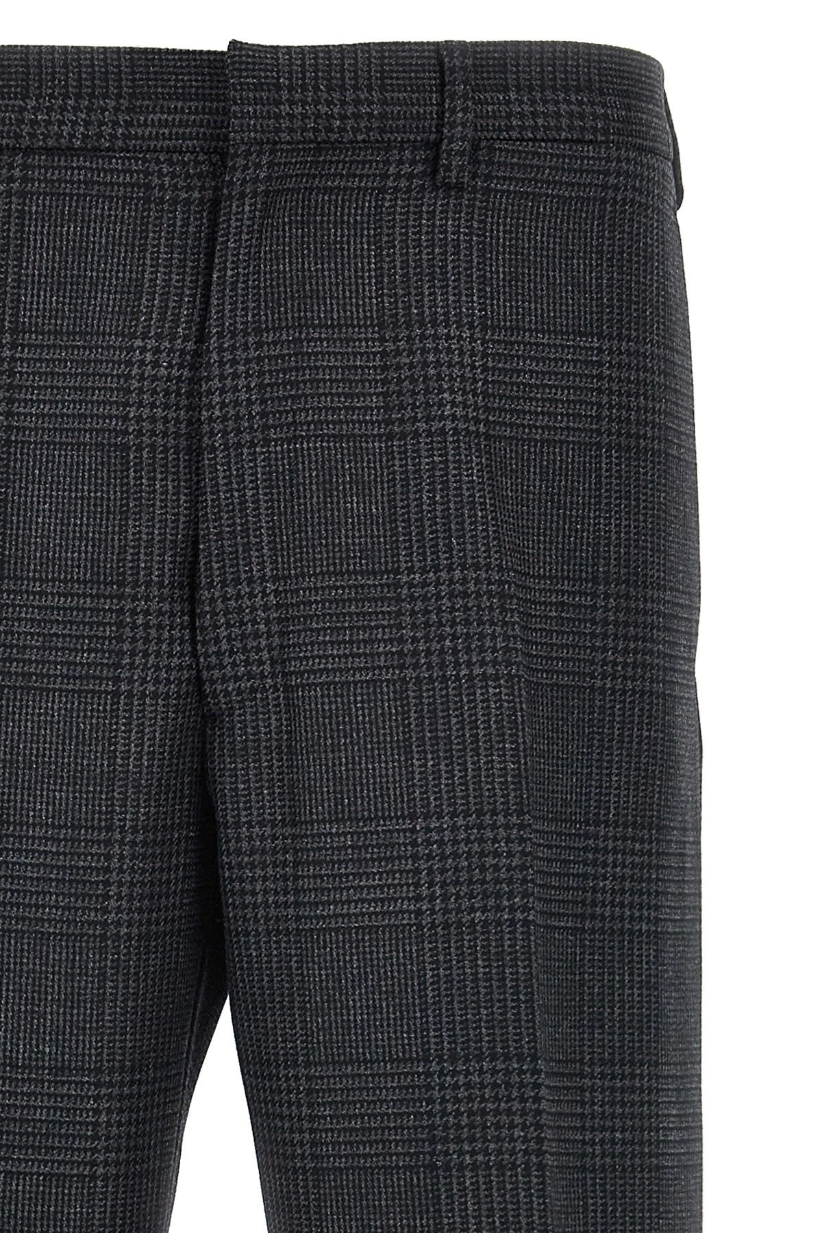 Prada Gray Check Wool Pants