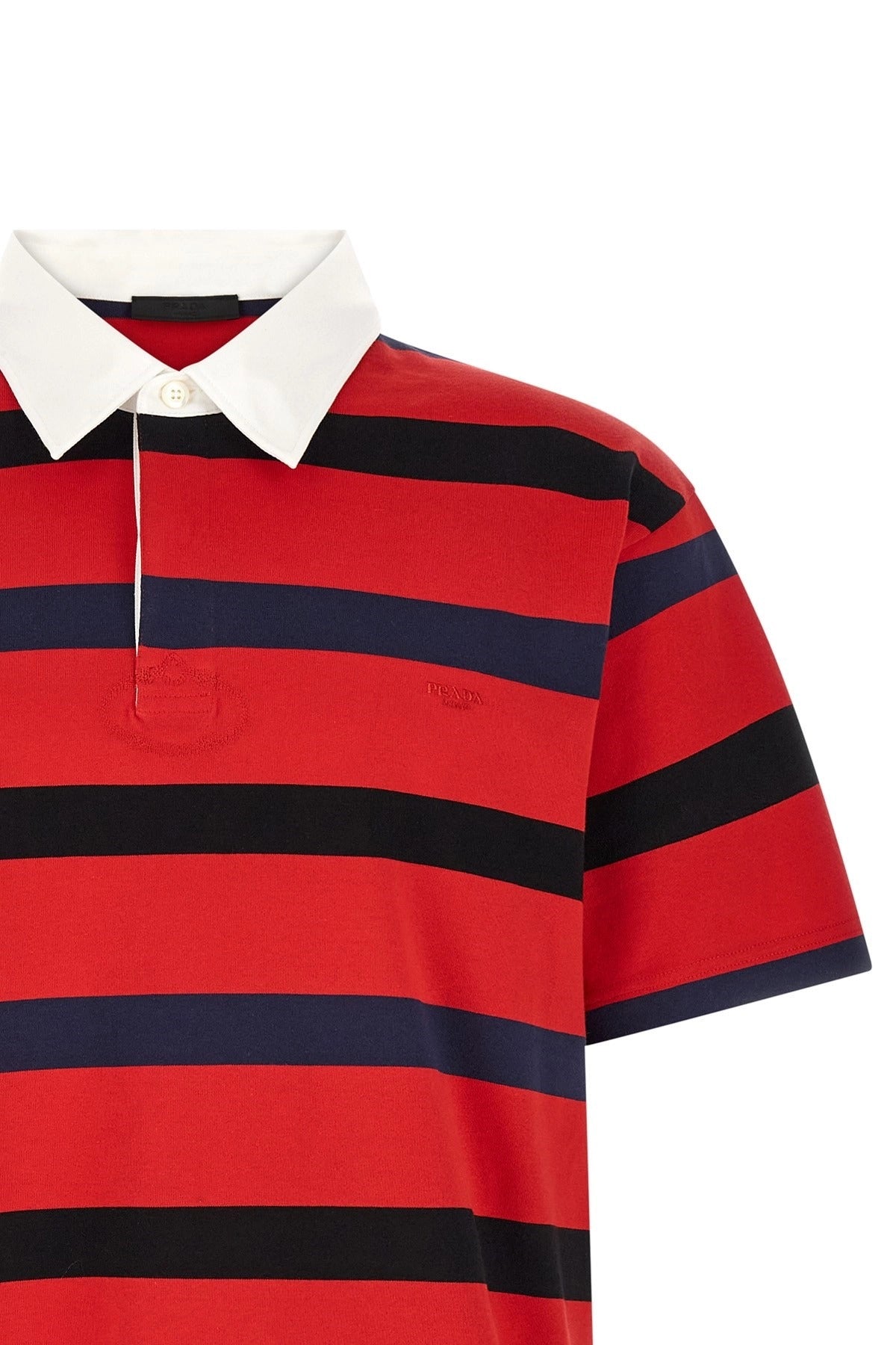 Prada Striped Cotton Polo Shirt